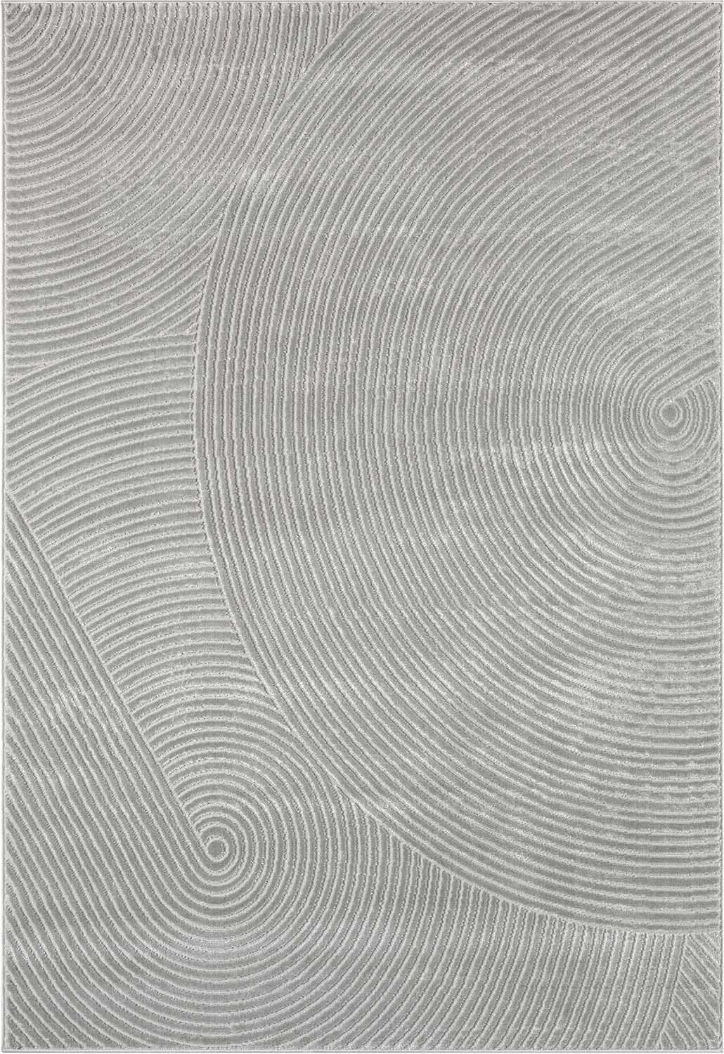 Abani Rugs Neutral 4 x 6 (ft) Loomed Polypropylene Grey Rectangular ...