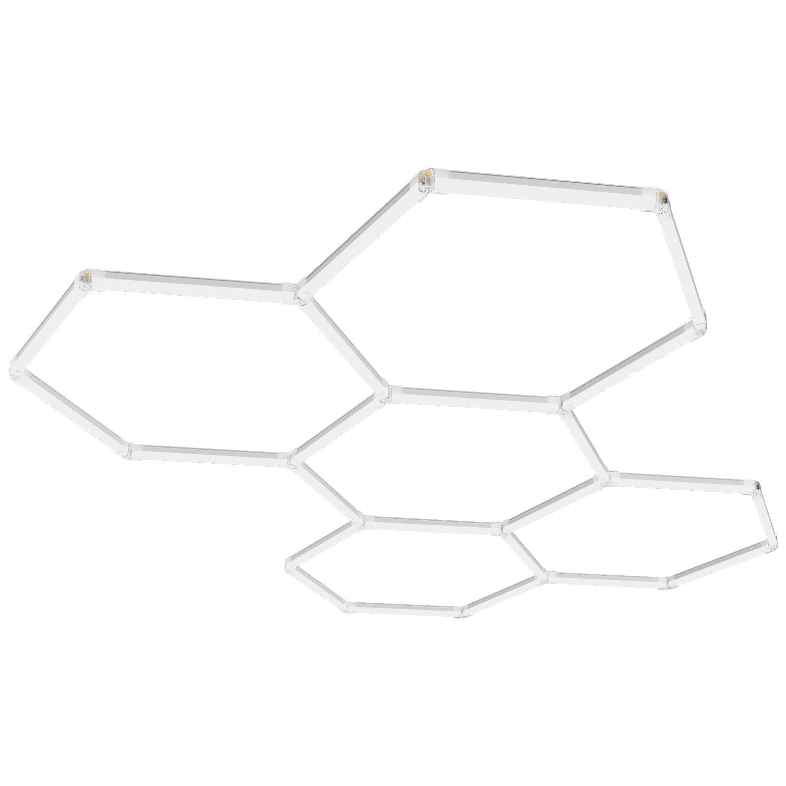 VEVOR Hexagon Garage Lights  26400LM  6500K 5 Grid Systems Honeycomb Hexagonal Garage LED Lights  DIY Cool White Car Detailing Garage Ceiling Lighting Bright Shop Light for Gym Basement Workshop