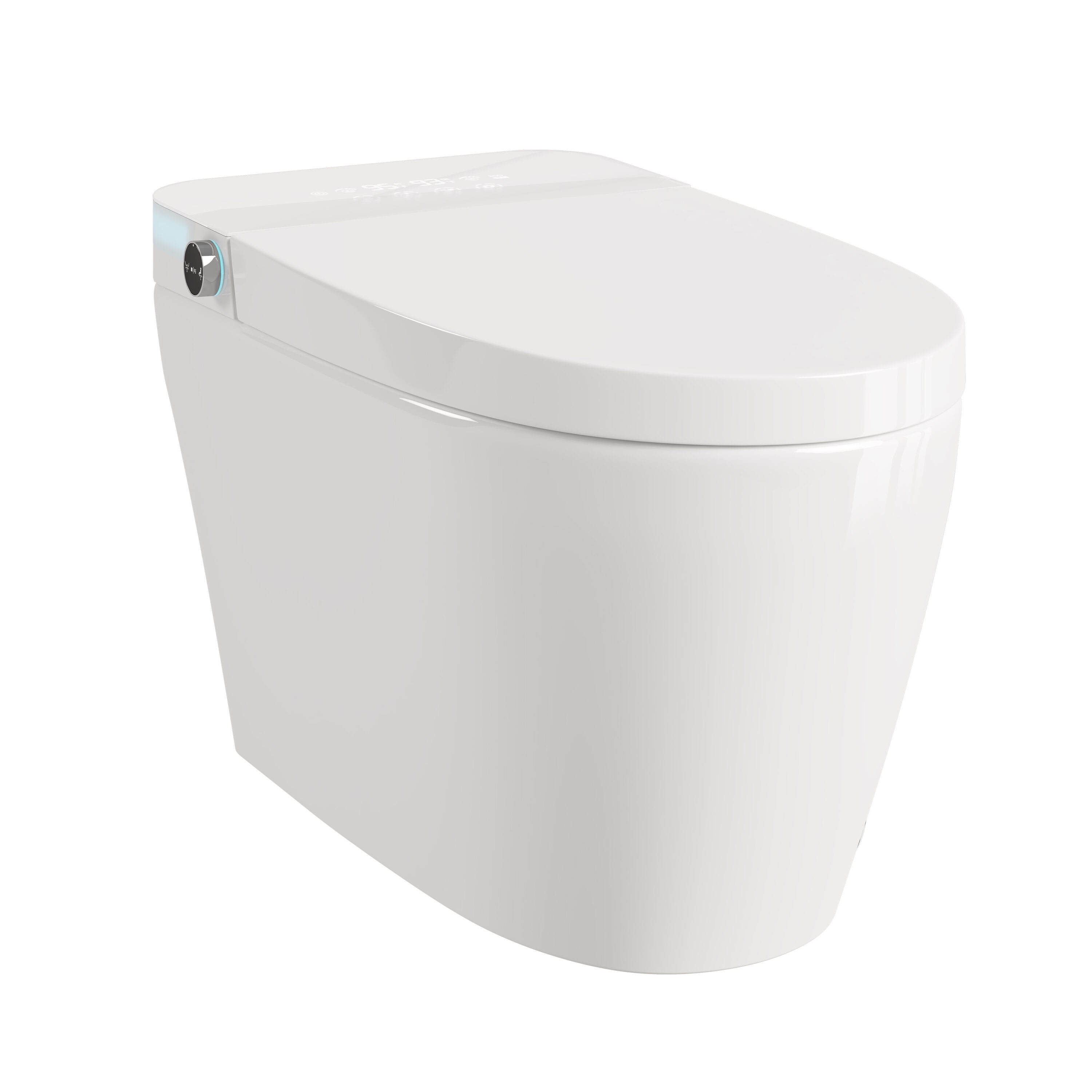Eridanus ERI-ST031-S Piedmont White Elongated Standard height 12-in Rough-In 1.28 GPF Single Smart Compatible Slow Close Feature 1-piece Bidet Function Toilet