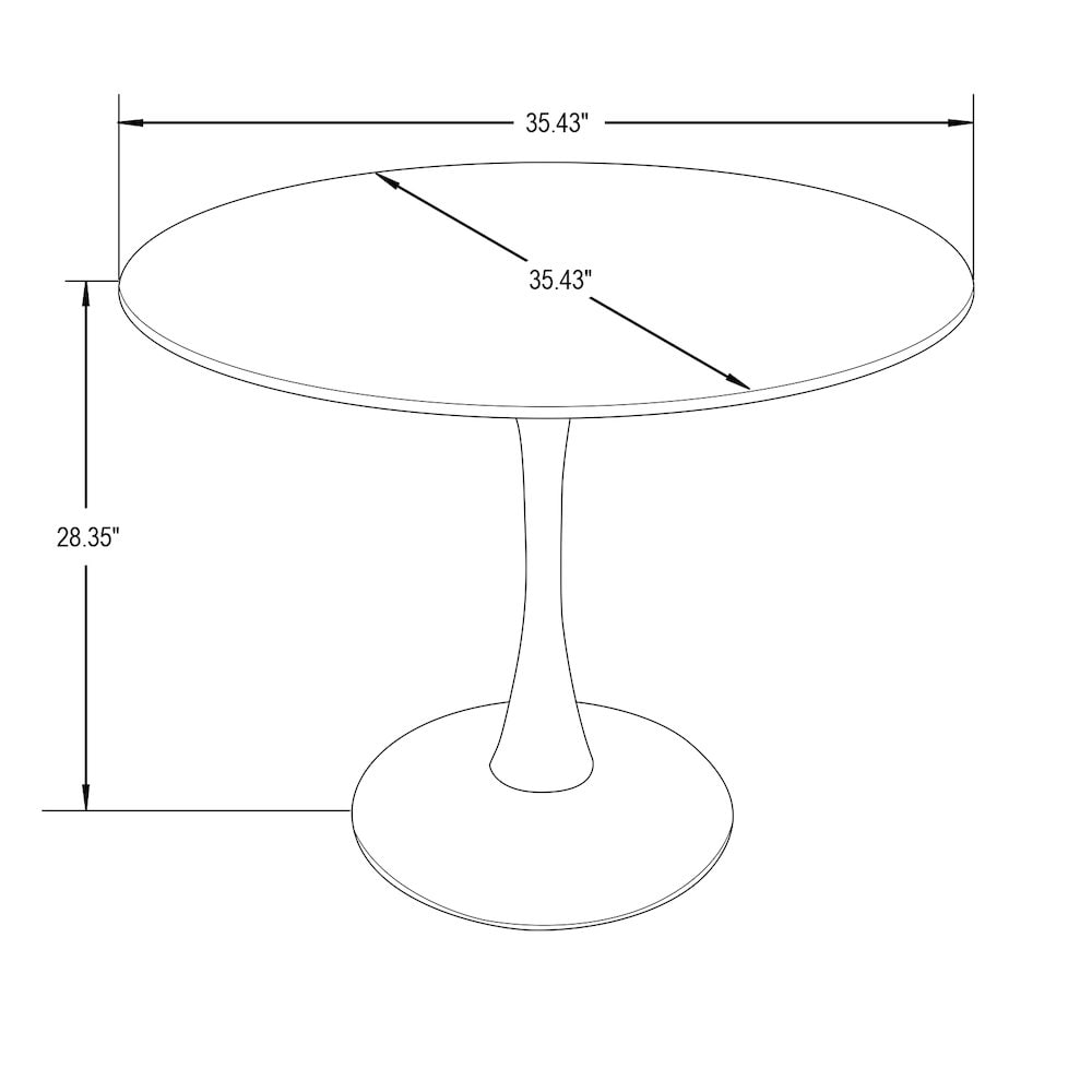 Leisuremod BTW-35W Dining-Tables - View #3