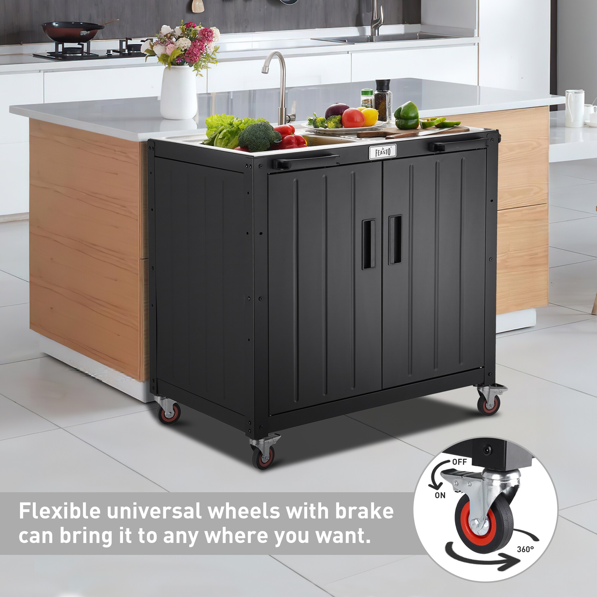 Feasto KT2435D Grill-Carts-Grill-Stands - View #3