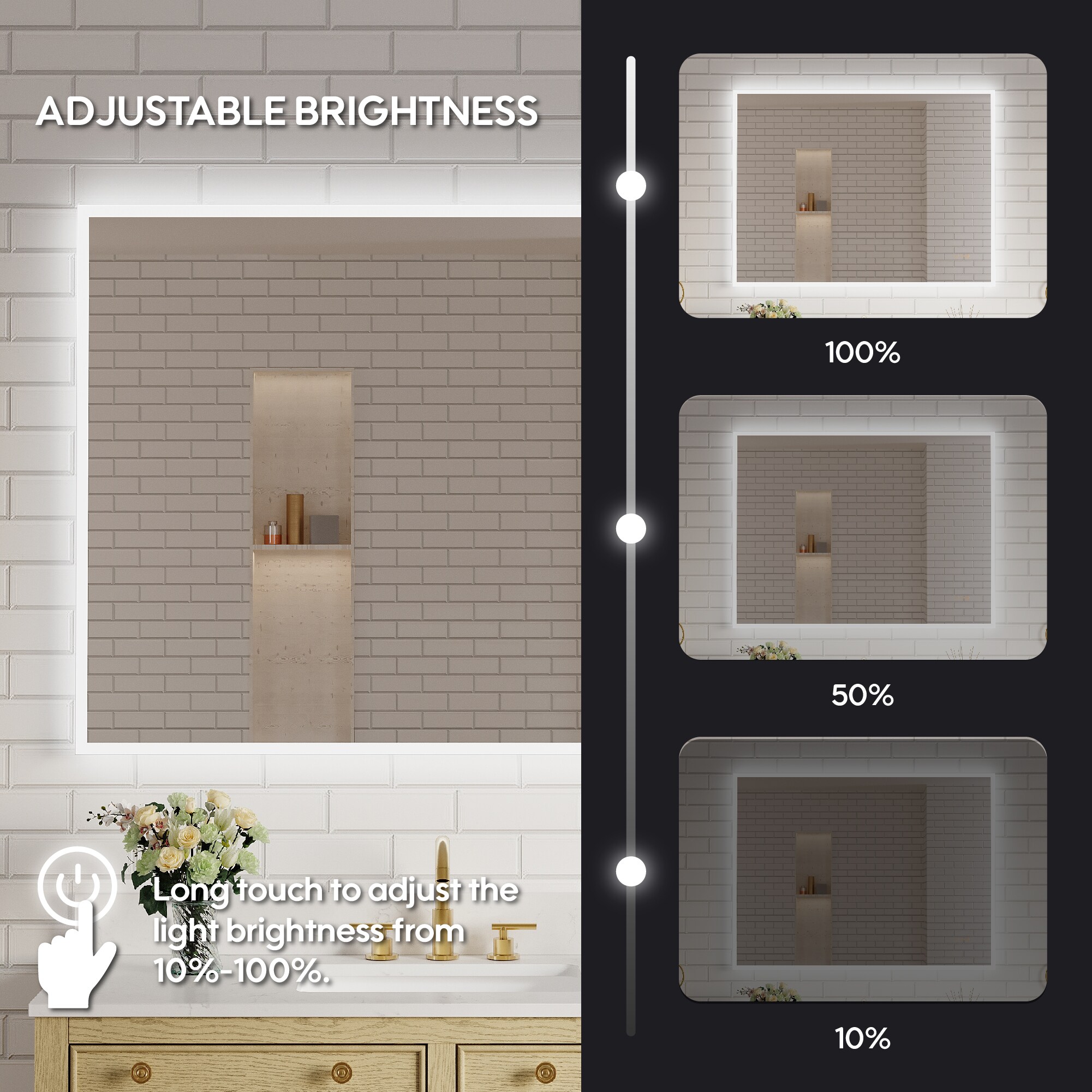 WELLFOR UCS-10FL4836 Framed-Bath-Mirrors - View #5