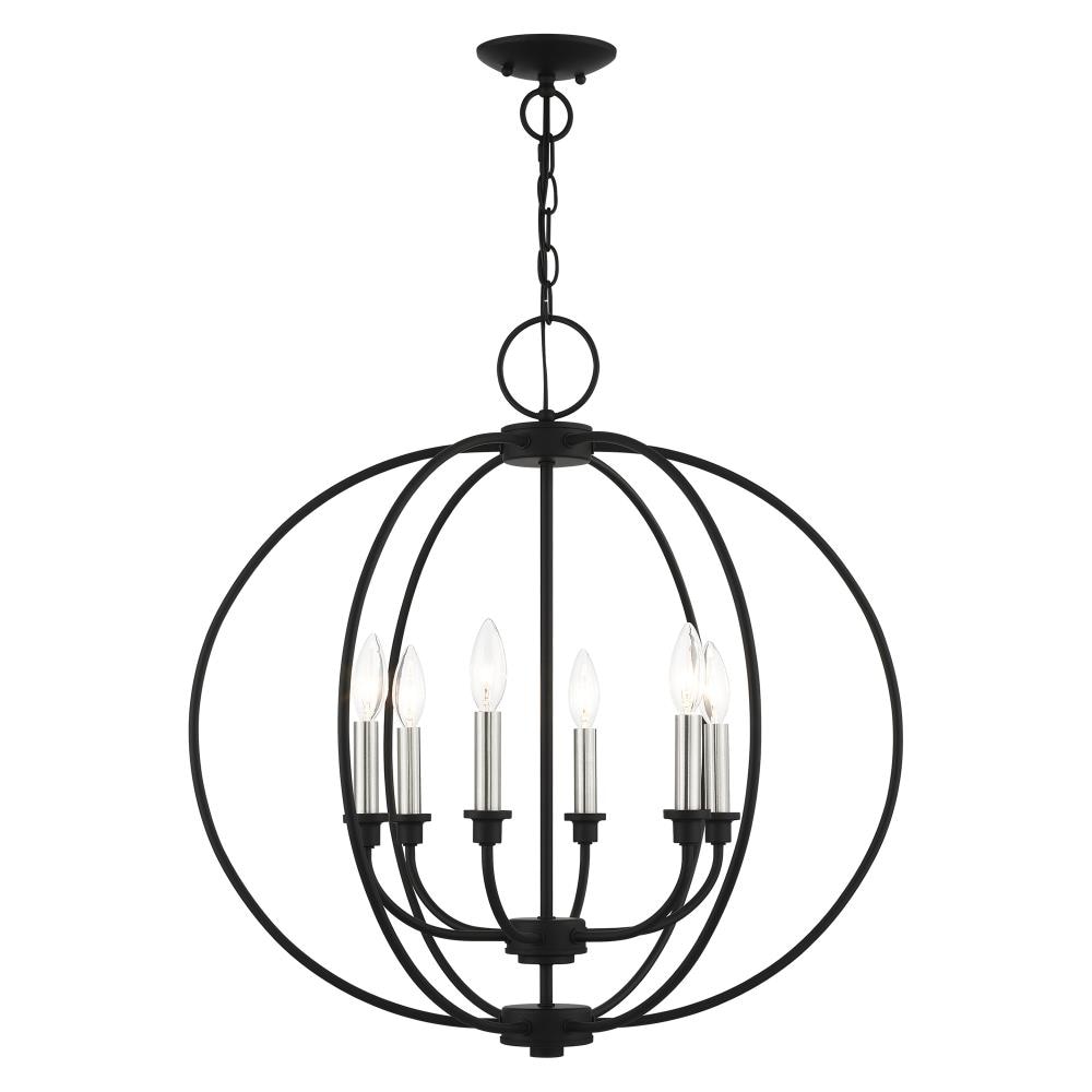 Milania Elegance 6-Light Black Crystal Candelabra Chandelier