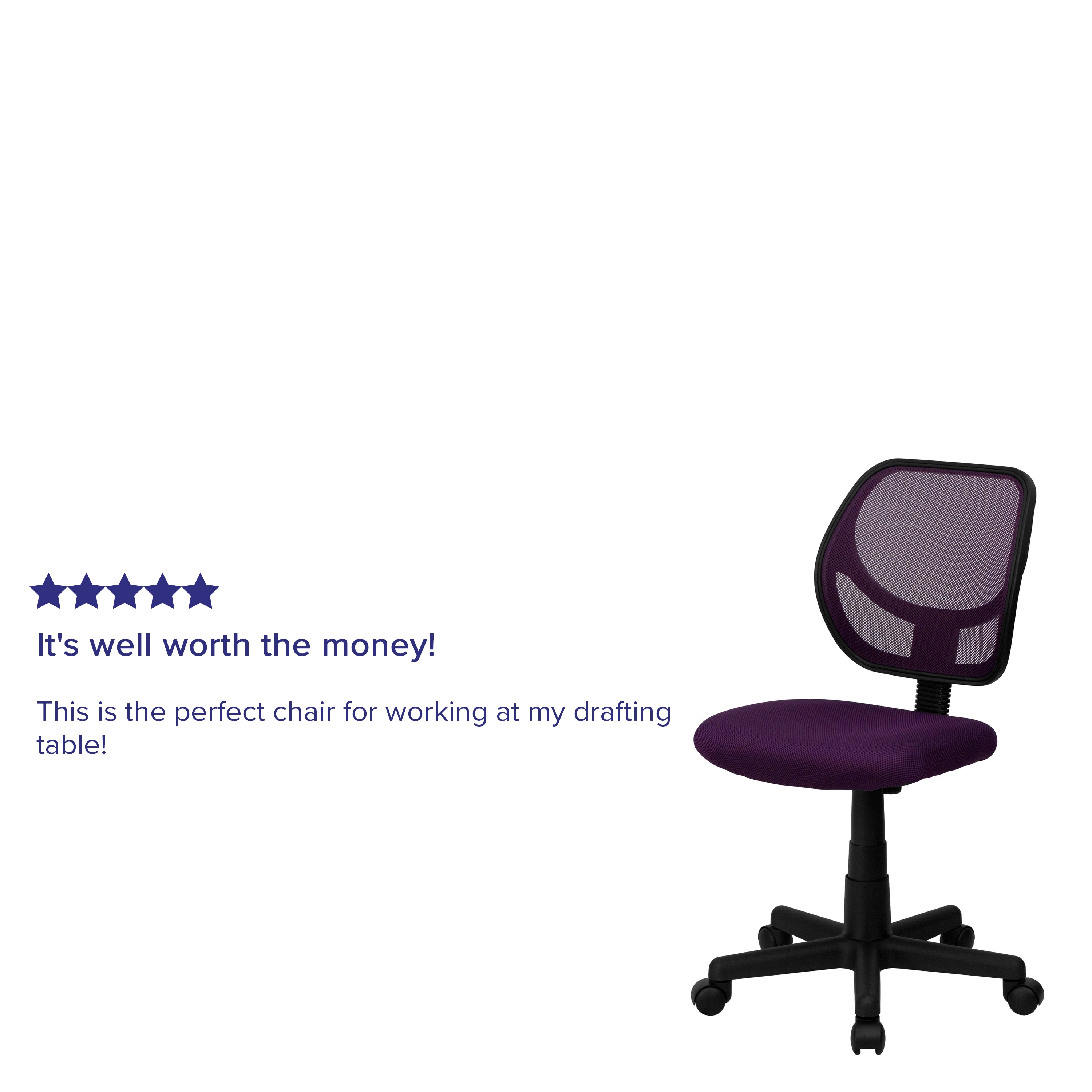 Purple discount drafting chair