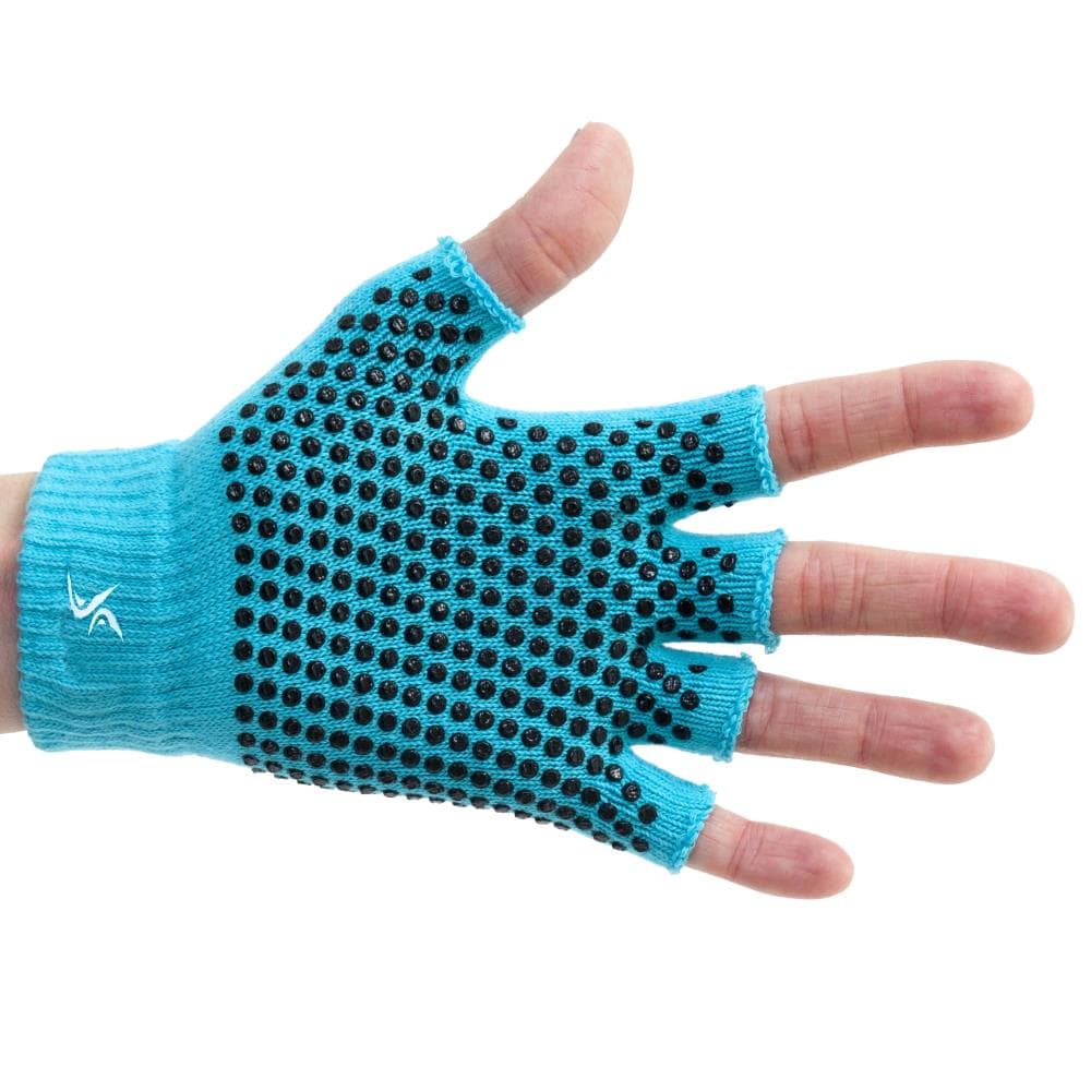 ProsourceFit One Size Fits All Blue Cotton Yoga Gloves in the Work