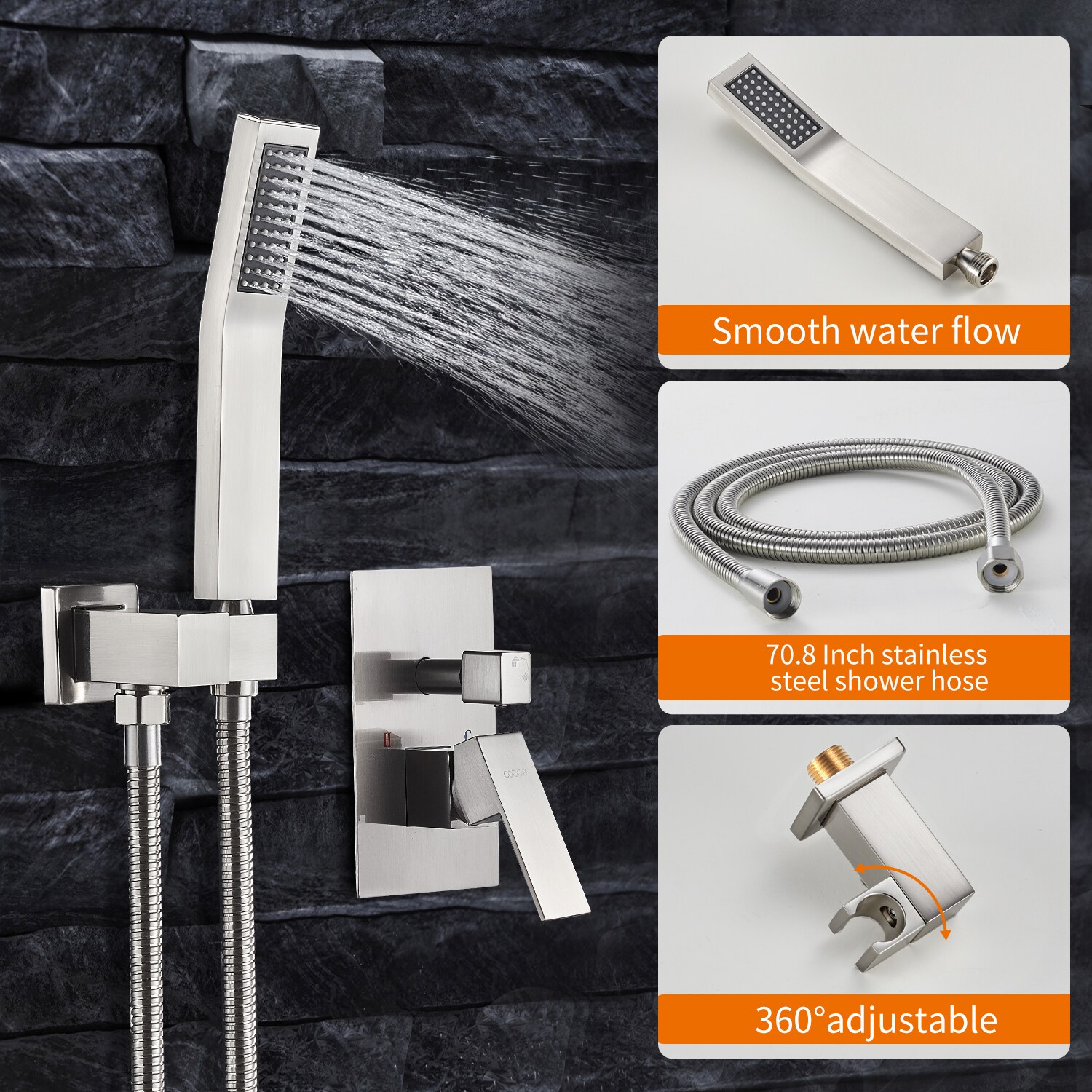 Cobbe LS1-KSA012 Showerhead-Bar-Panels - View #7