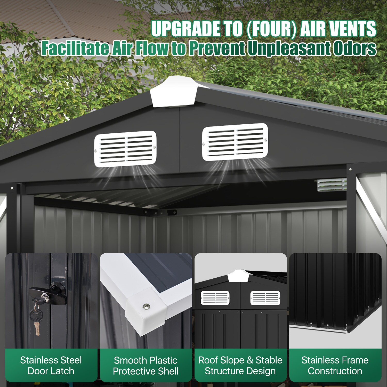 AOXUN ZZ-SD-060403B Metal-Storage-Buildings-Sheds - View #6