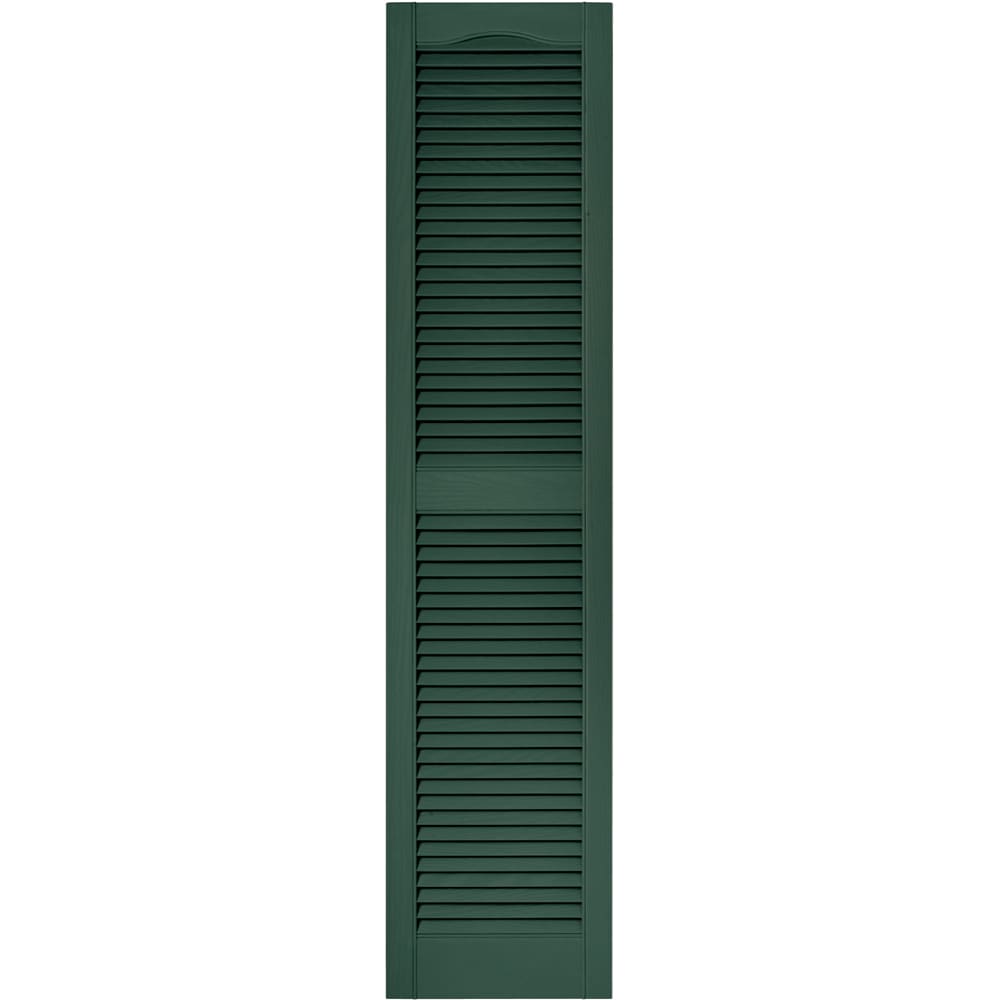Vantage V1711464028 14.563-in W x 63.75-in H Forest Green Louvered Exterior Shutters ( 1 -Pack )