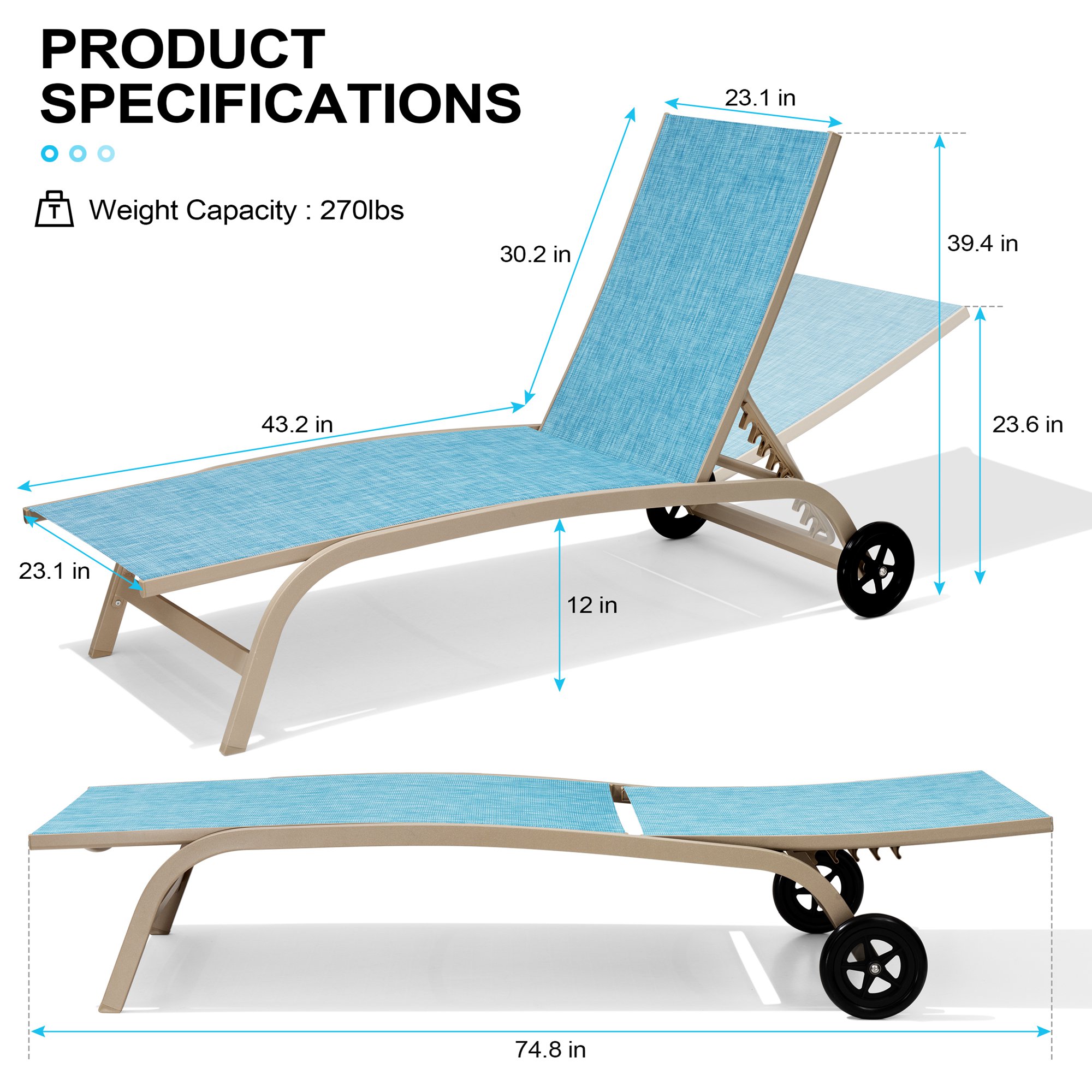 Crestlive Products CL-LG011BLU Patio-Chairs - View #3