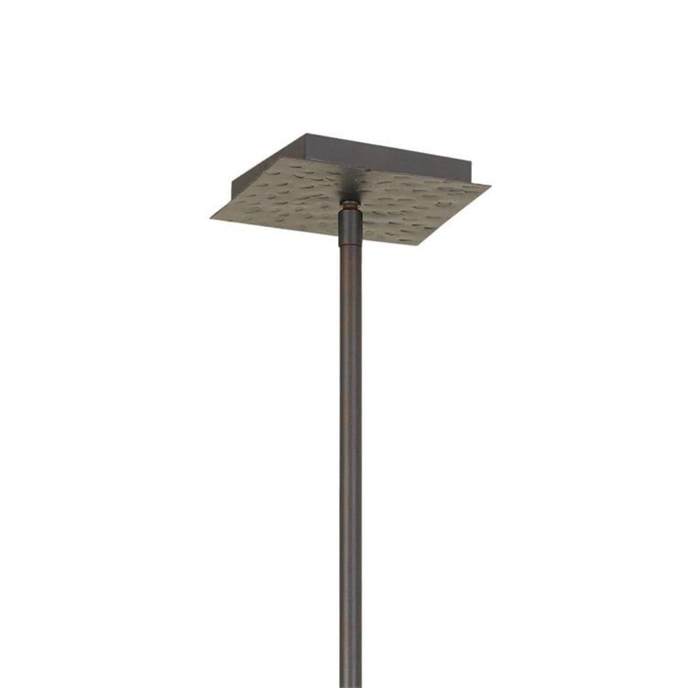 Raw Steel Crystal 9-Light Chandelier with Iron Rectangles