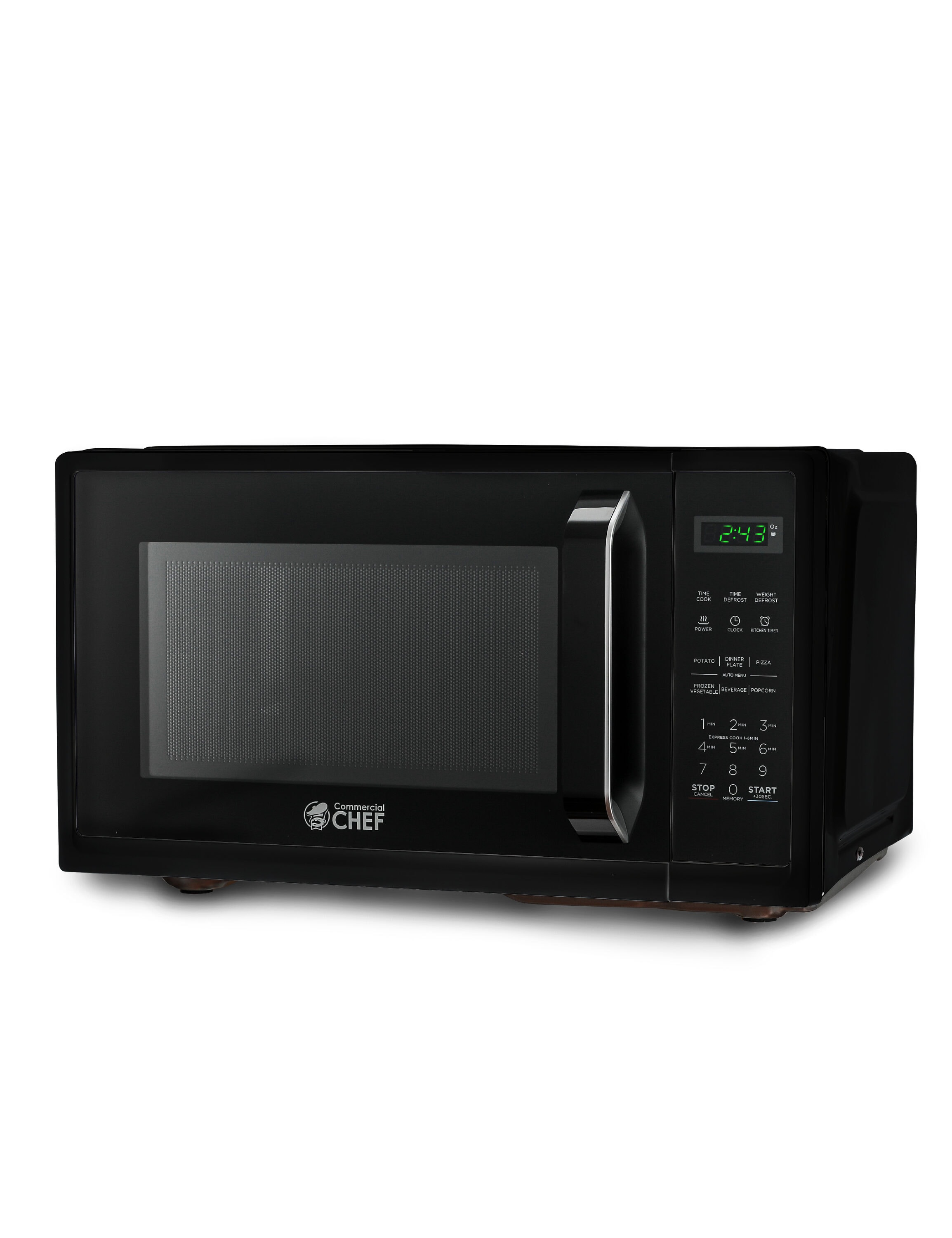 Commercial Chef 0.9 Cubic Feet Countertop Microwave with Sensor