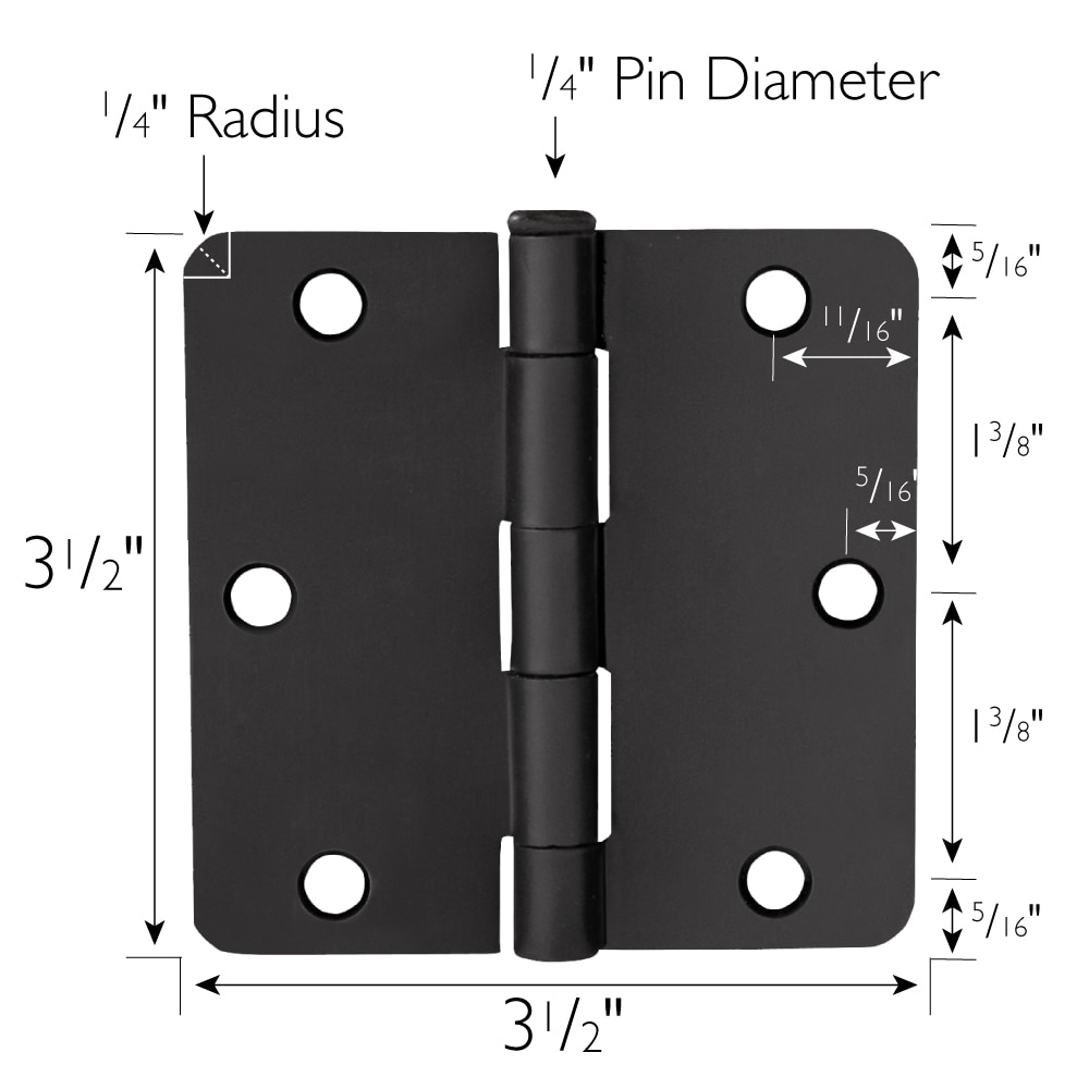 Design House 3-1/2-in H x 1/4-in Radius Matte Black Butterfly Interior ...