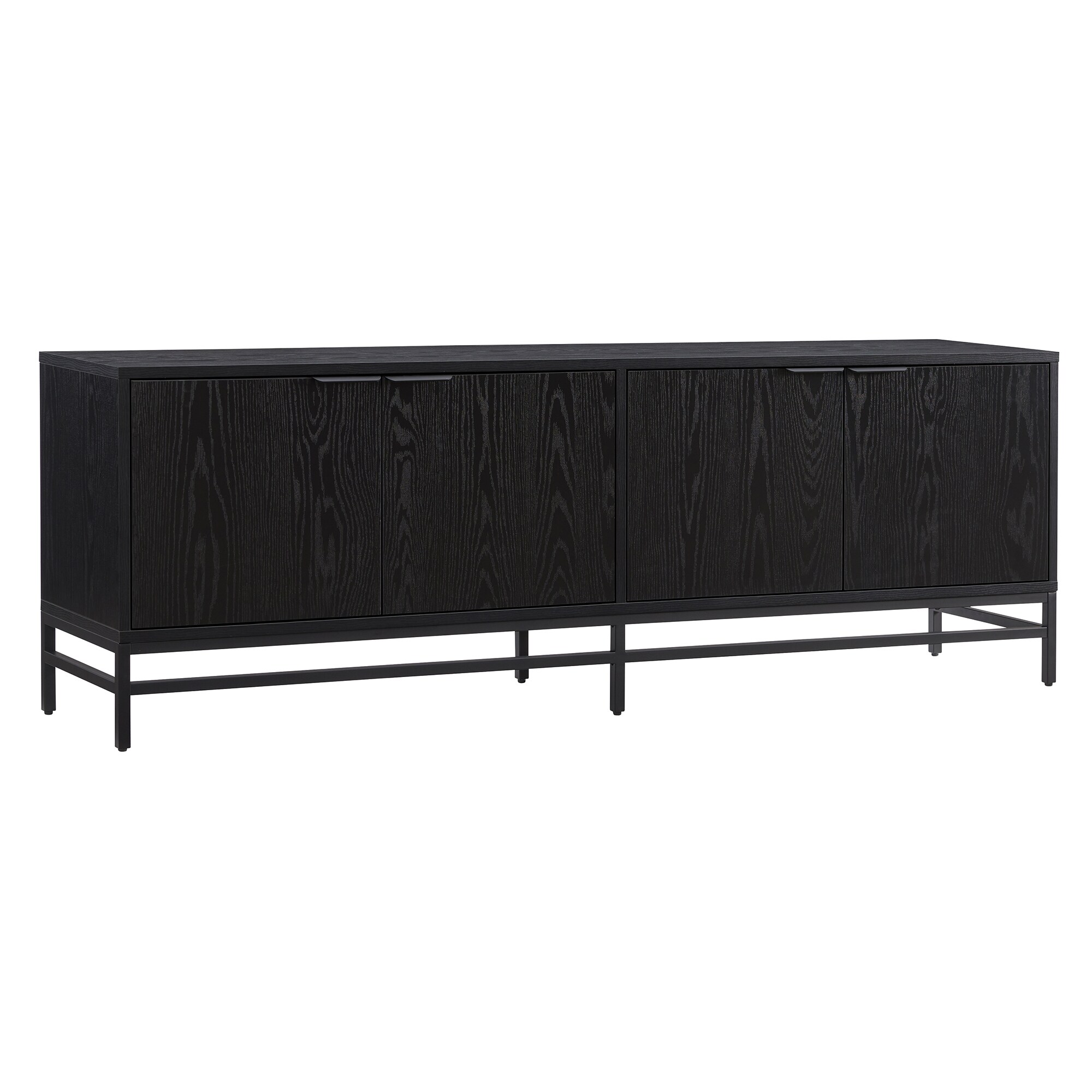 Hailey Home TV2072 Campello Transitional Black Grain TV stand ( Accommodates TVs more than 70-in )