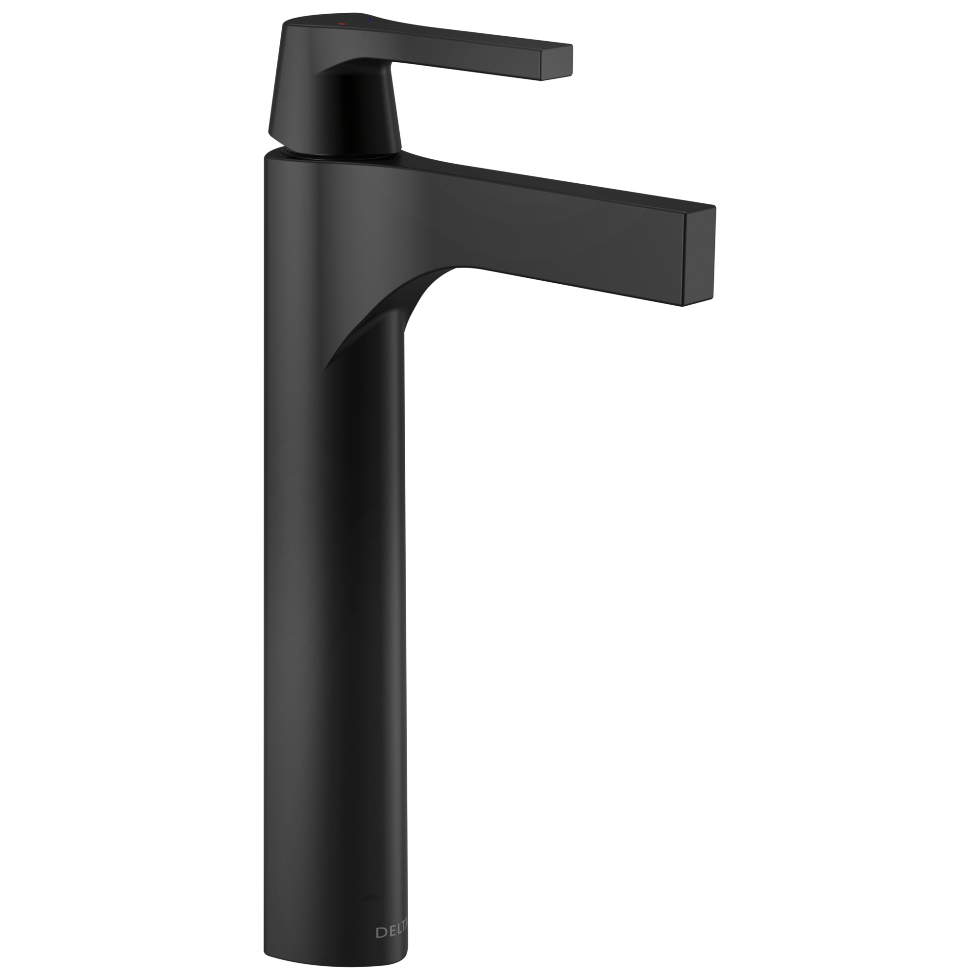 Delta 774-BL-DST Zura Matte Black Vessel 1-handle WaterSense Mid-arc Residential Handle Bathroom Sink Faucet