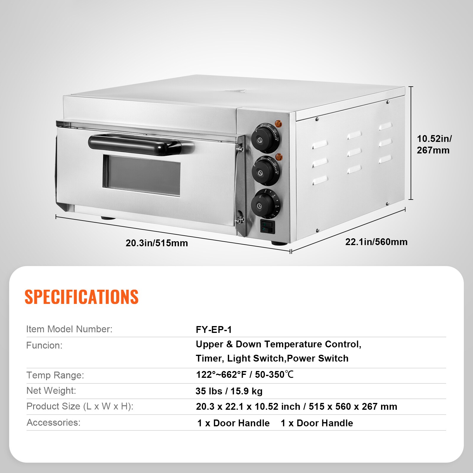 VEVOR TMSDPSLBS117OFNENV1 Outdoor-Pizza-Ovens - View #8