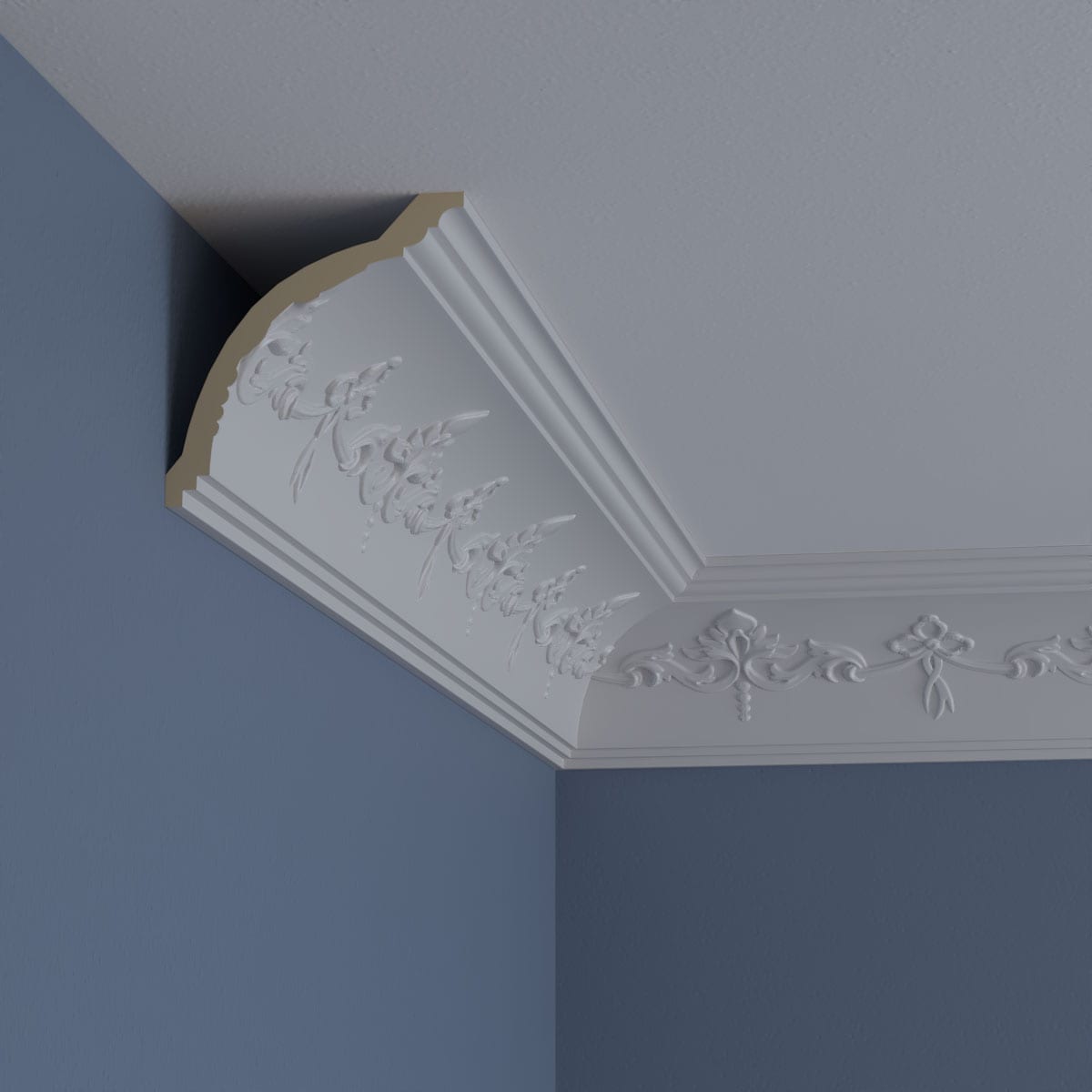 Sydney 94.5" White Polyurethane Crown Moulding
