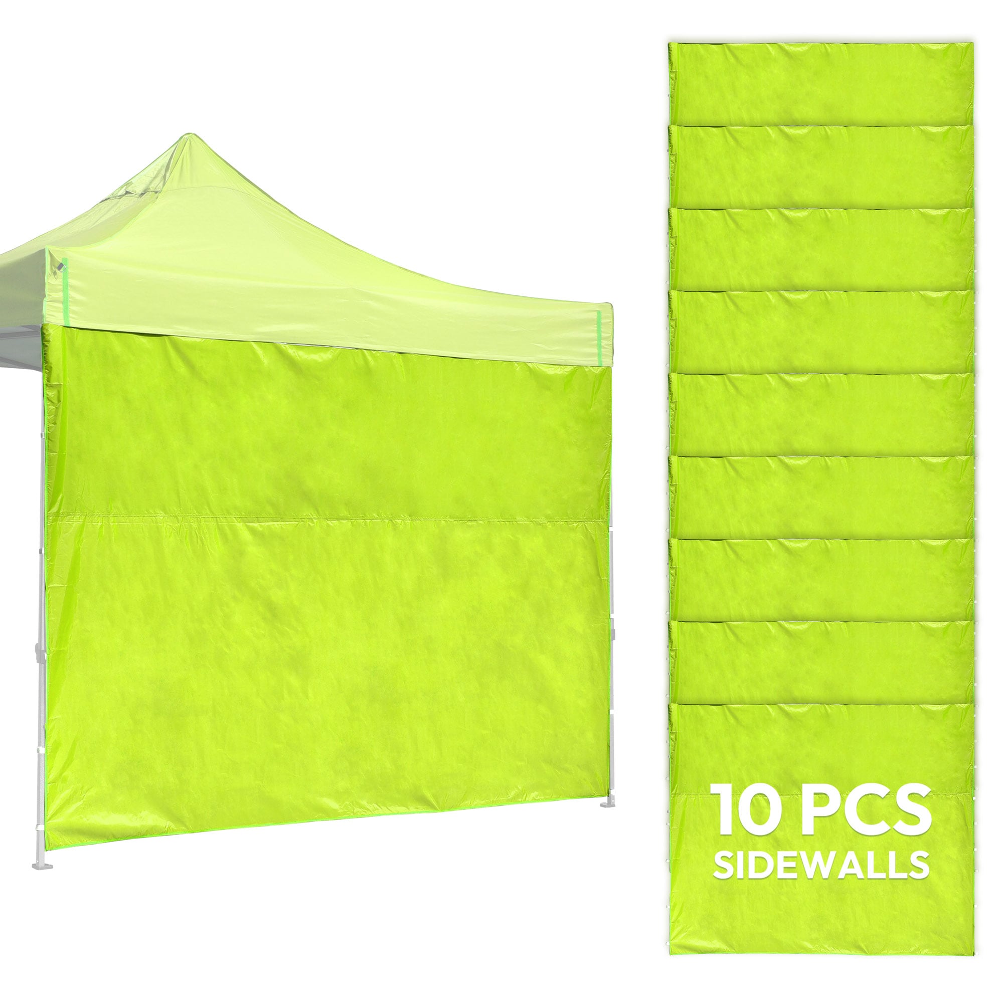 Yescom - InstaHibit 10-Pc 10x6.5 -FT Canopy Sidewalls Bundle 420D Heavy-Duty UV50+ Protection Enc...