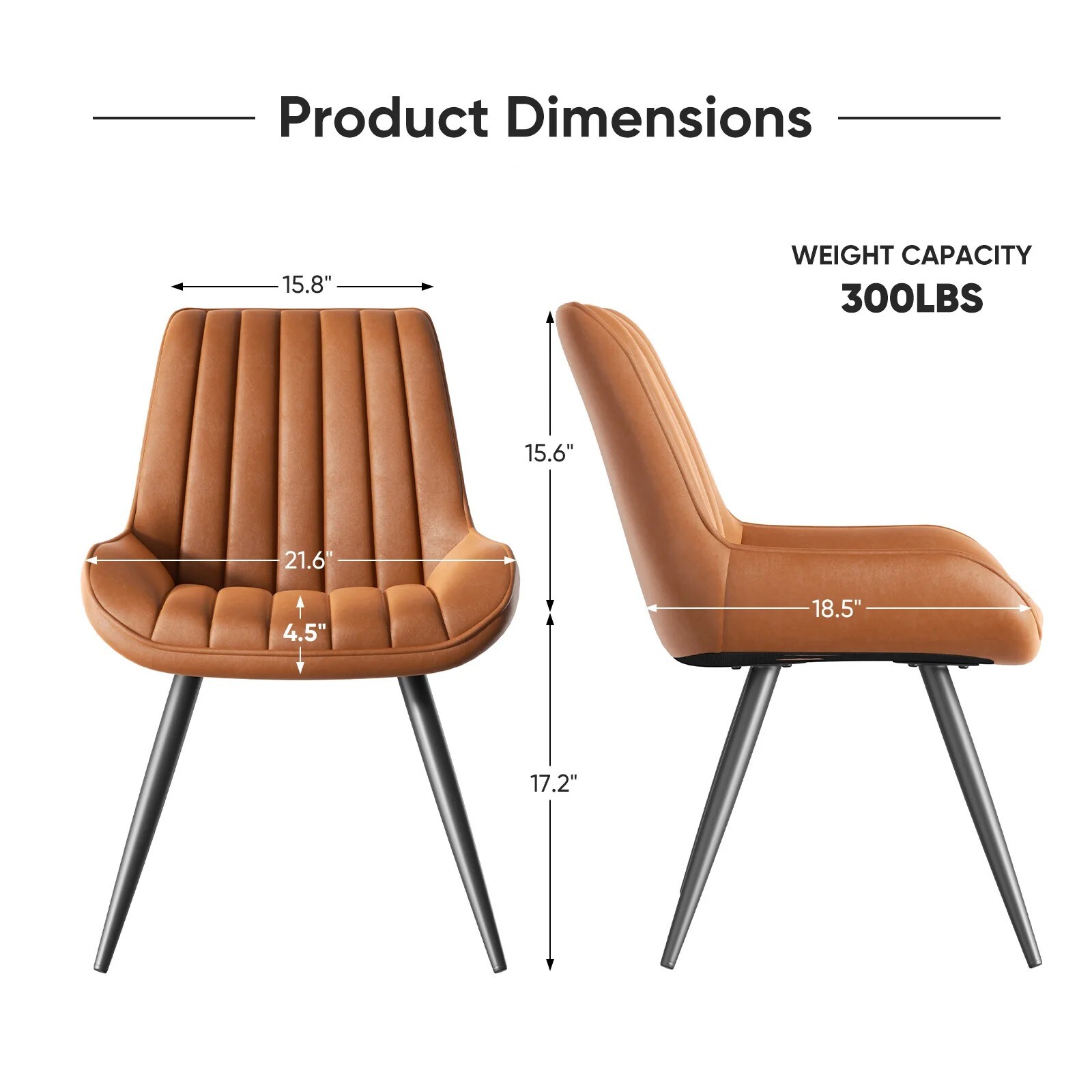 Envelor FU01043BR-4 Dining-Chairs - View #4