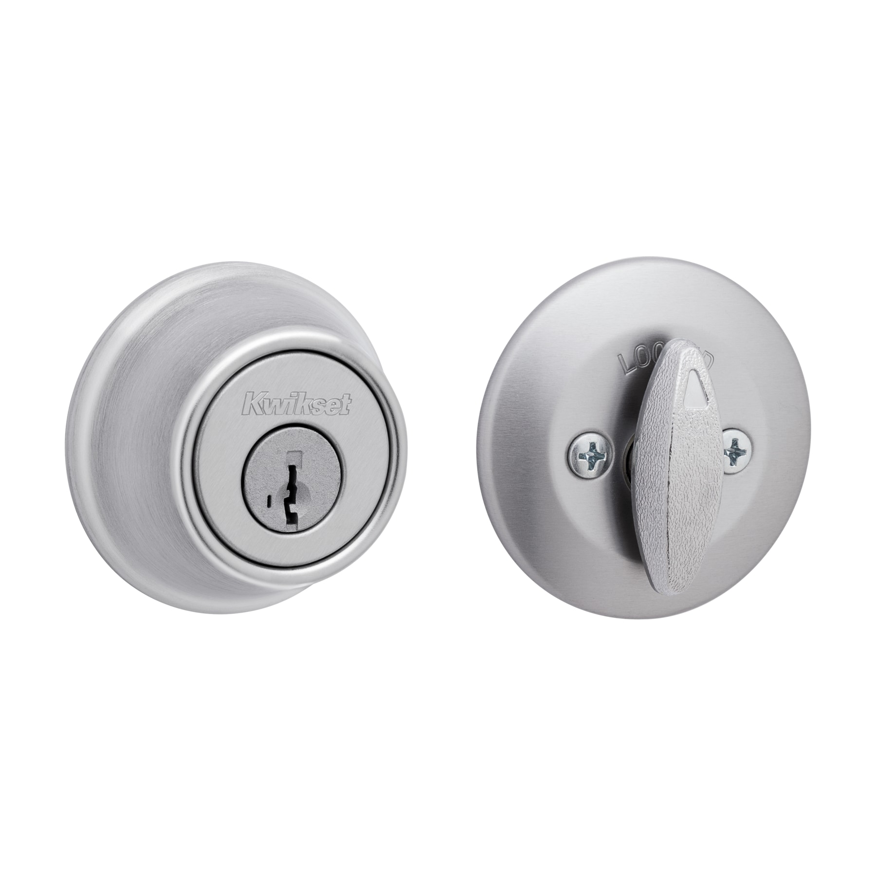 Kwikset Series 660 Satin Chrome Single Cylinder Deadbolt with SmartKey ...