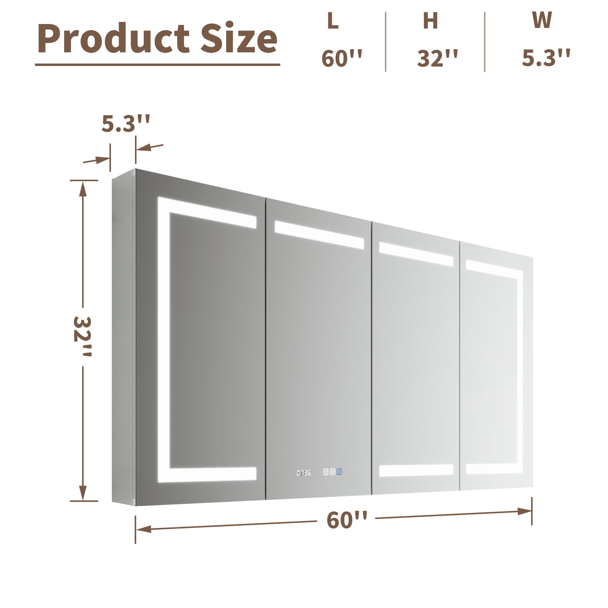 Forclover JSEX6032VDX Bathroom-Medicine-Cabinets - View #8