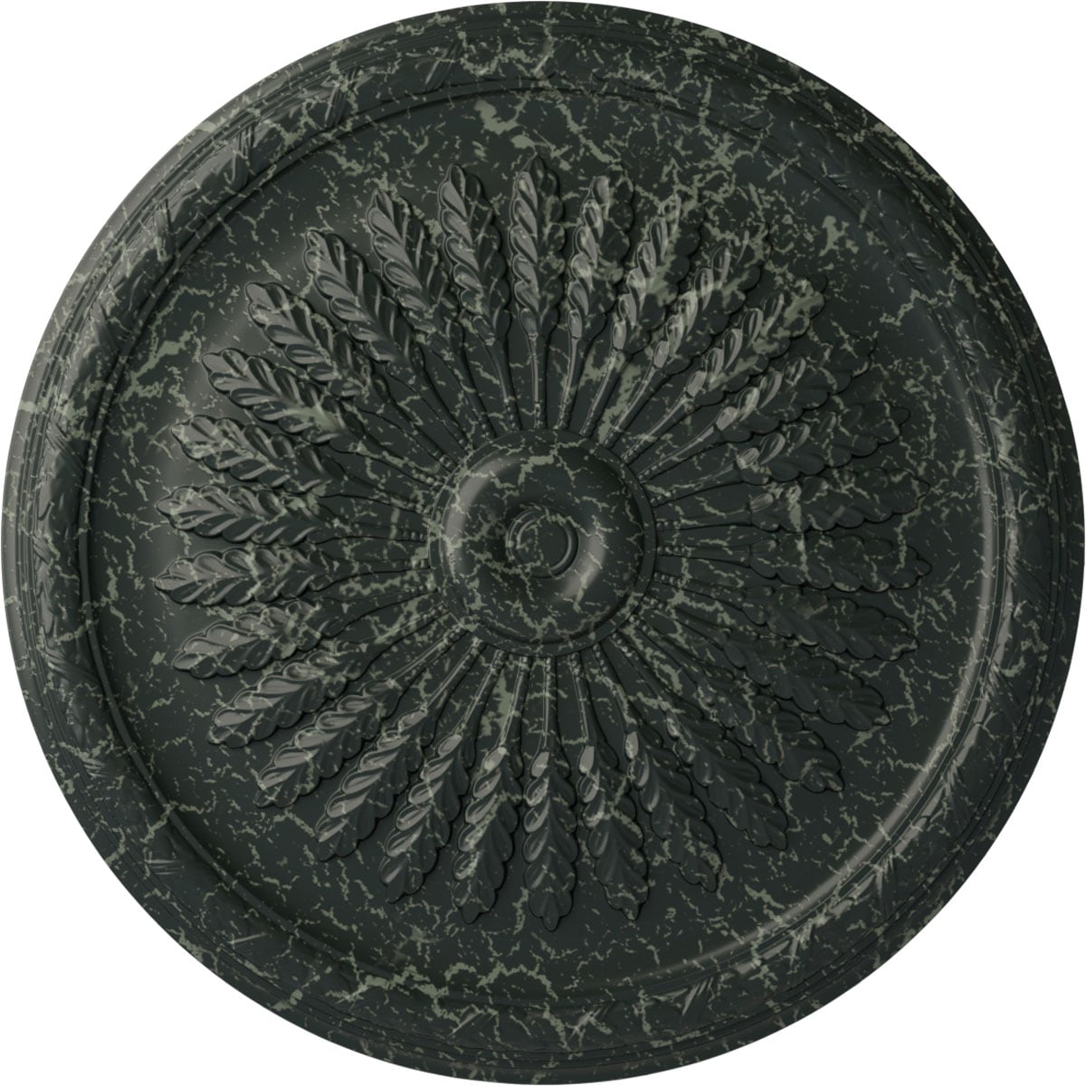 Ekena Millwork CM36JUPTC Juniper 36-in W x 36-in L Painted Turtle Crackle Polyurethane Whole Ceiling Medallion
