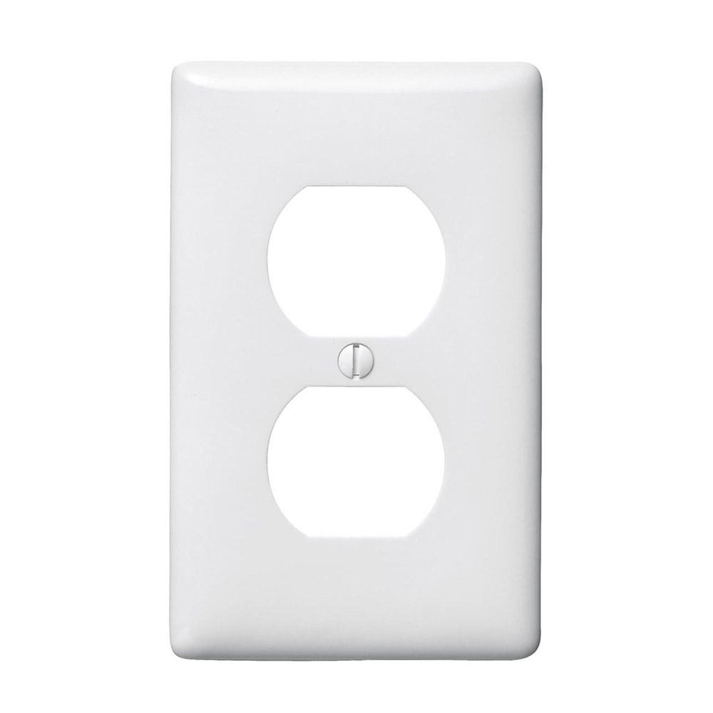 Hubbell White Standard 3G Decorator GFCI GFI Unbreakable Nylon Wallplate NP263W 