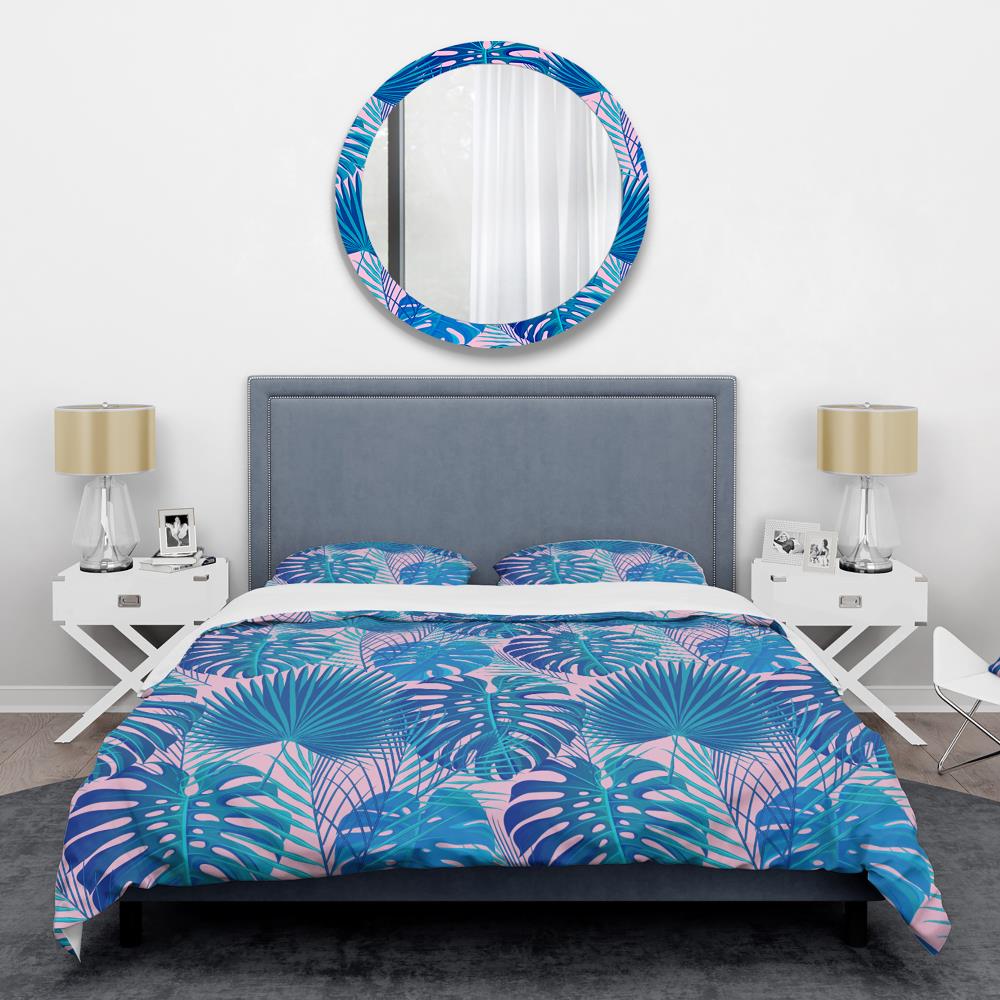 Designart BED24116-Q 3-Piece Blue Queen Duvet Cover Set