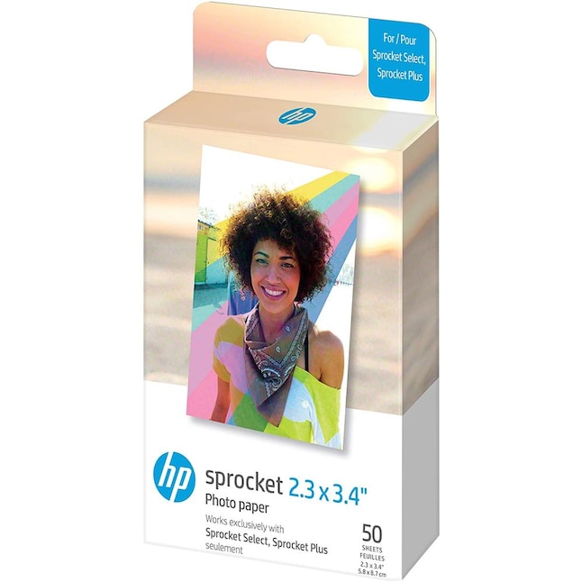 HP Sprocket 2.3 x 3.4 Premium Zink Sticky Back Photo Paper (50 Sheets)  Compatible with Sprocket Select and Plus Printers in the Printers  department at