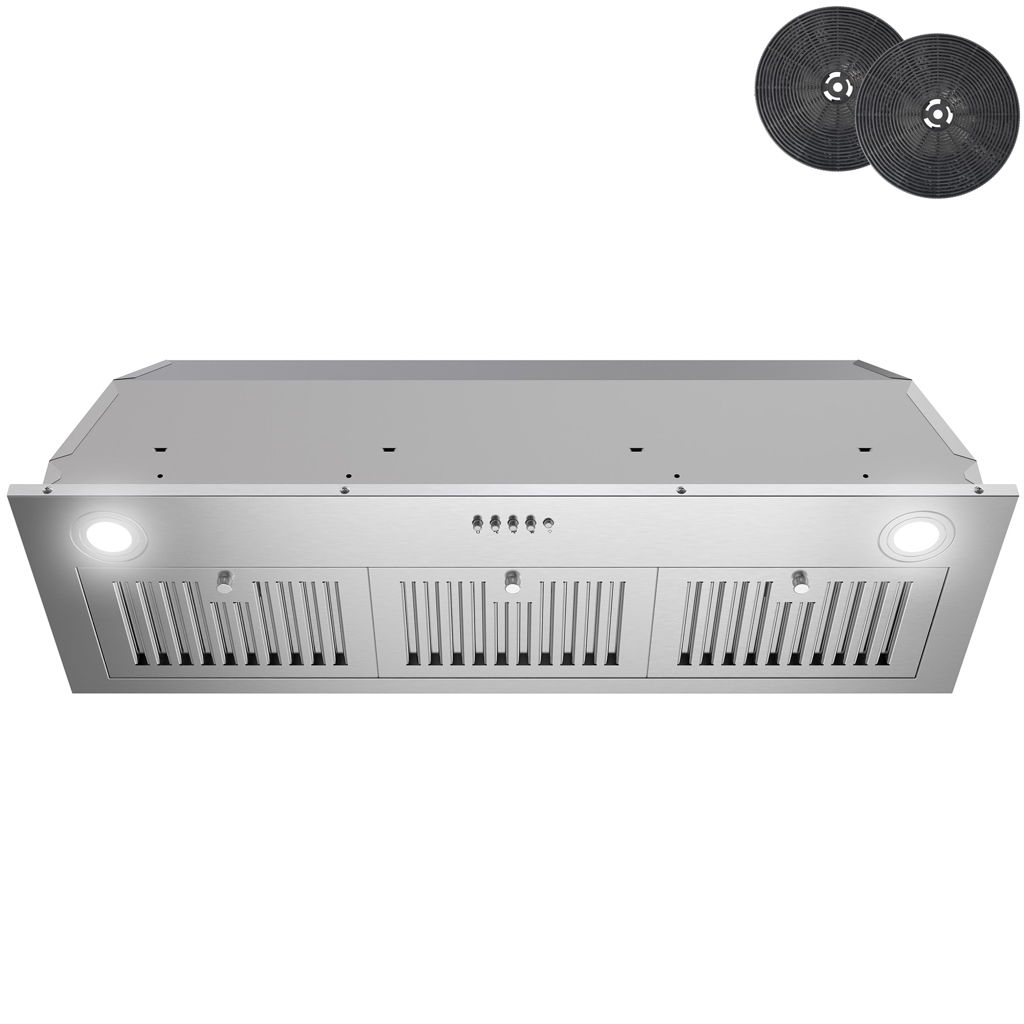 AKDY RH0668 36 inch Convertible 350-CFM Stainless Steel Insert Under Cabinet Range Hood with Charcoal Filter