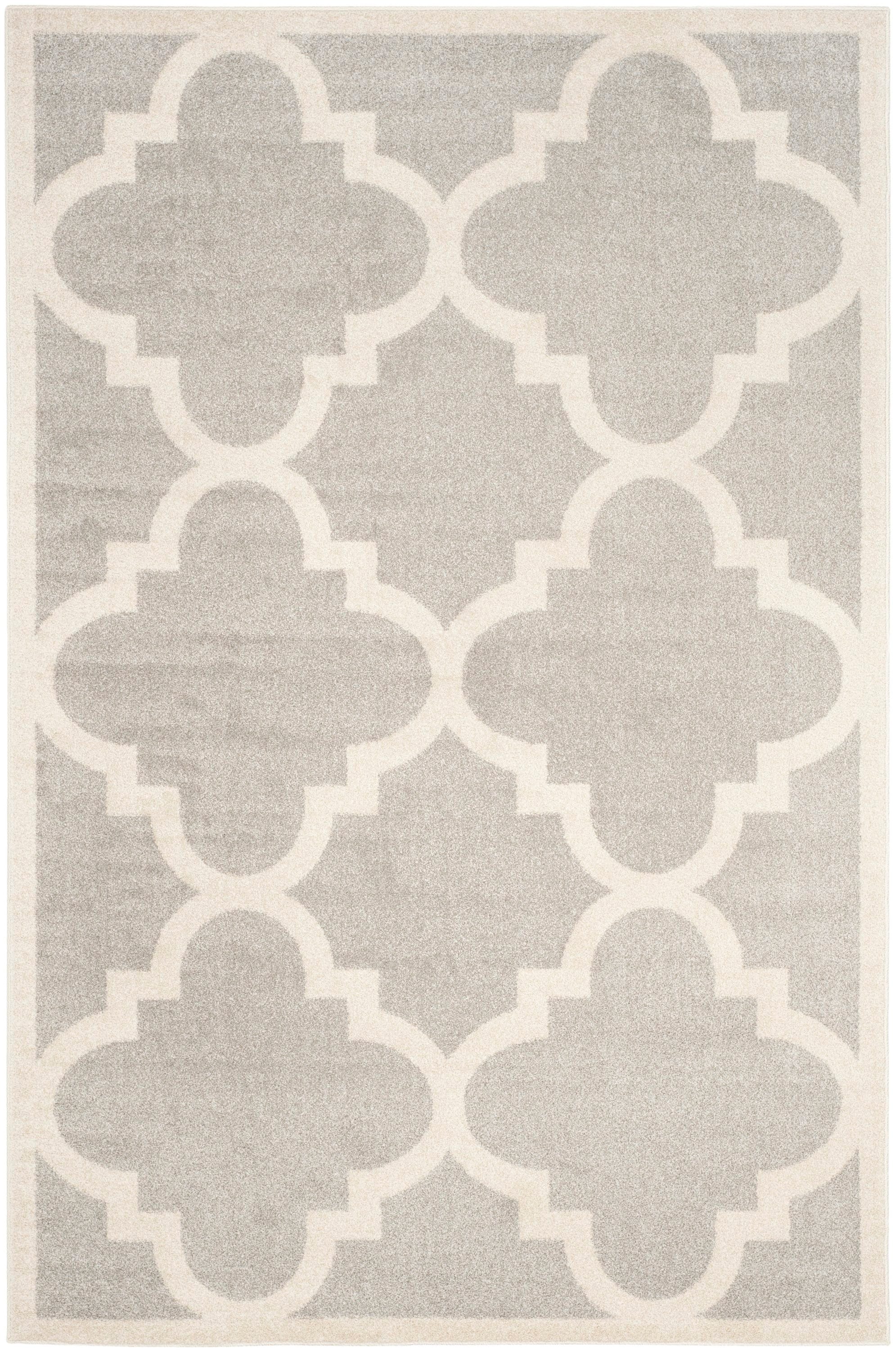 Safavieh AMT423B-5 Amherst Pompey 5 x 8 (ft) Loomed Synthetic Gray/Beige Rectangular Indoor Trellis Area rug
