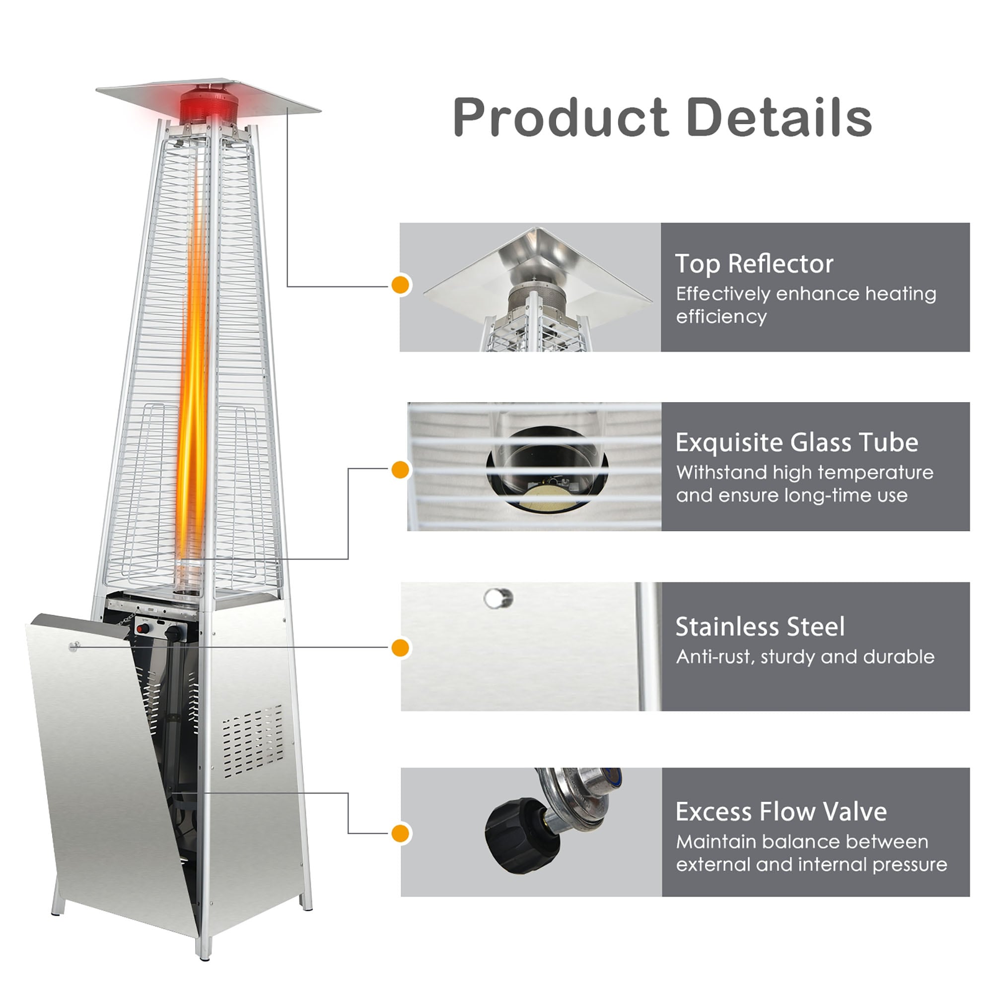 CASAINC WF-HT03 Outdoor-Gas-Patio-Heaters - View #6