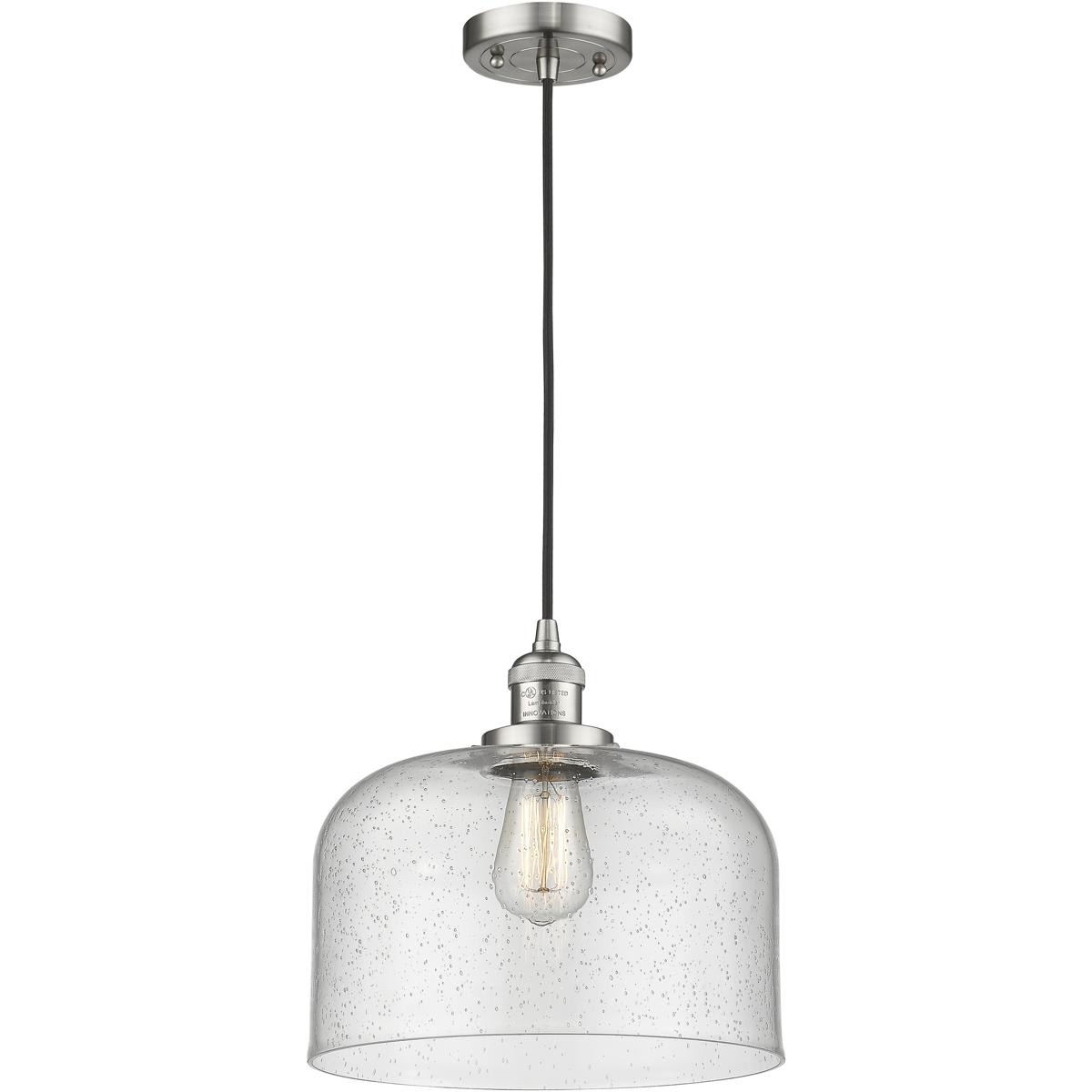 Innovations Lighting 1354305 201C-SN-G74-L-LED Franklin Restoration Bell Mini Pendant