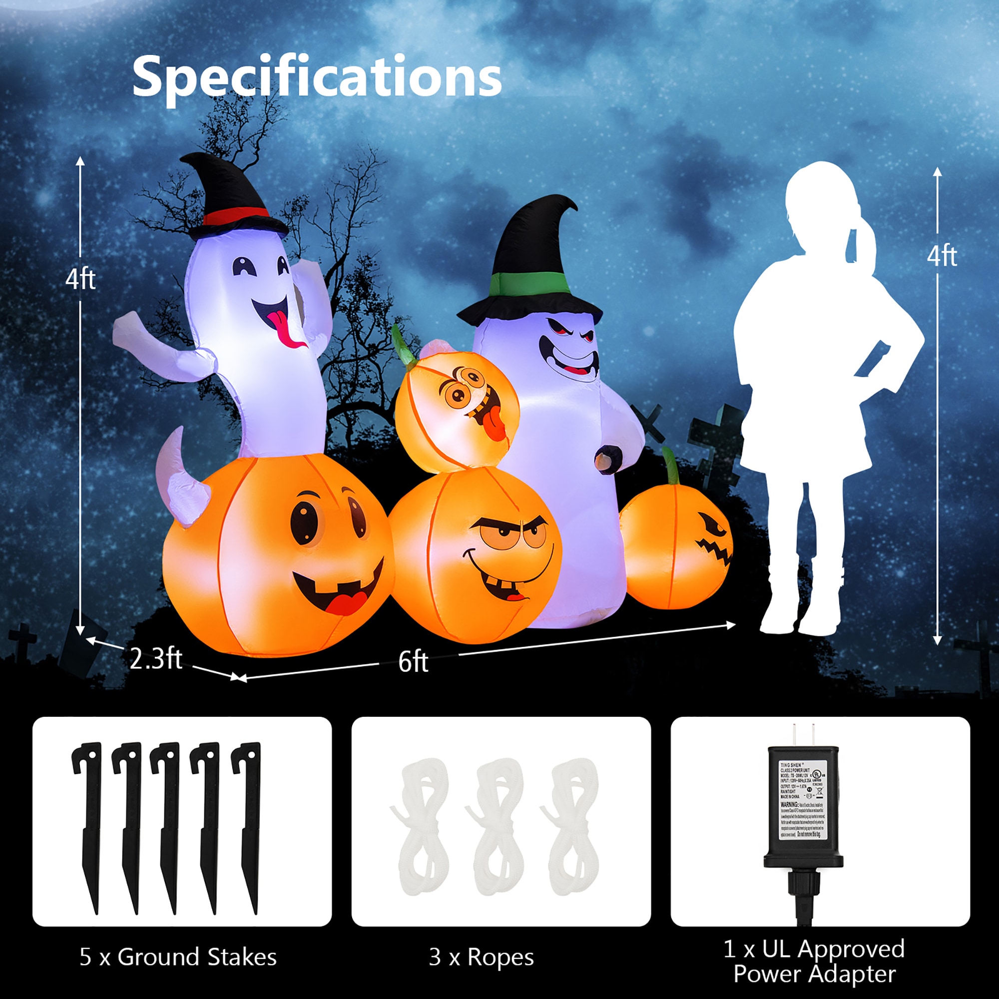 Costway CM23898US Outdoor-Halloween-Decor - View #10