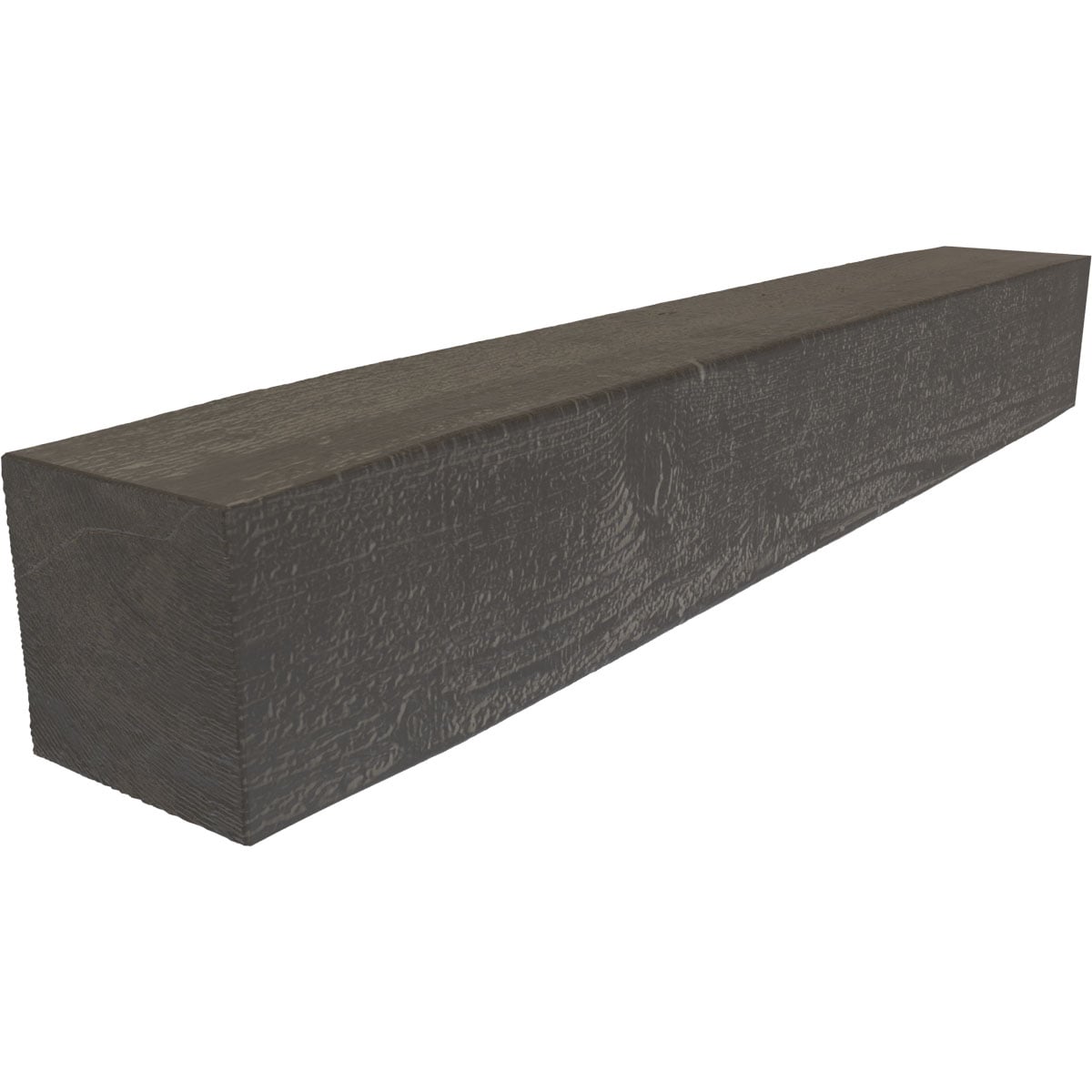 Ekena Millwork MANURS04X04X48AC 48-in W x 4-in H x 4-in D Aged Cedar Hollow Urethane Rustic Fireplace Mantel