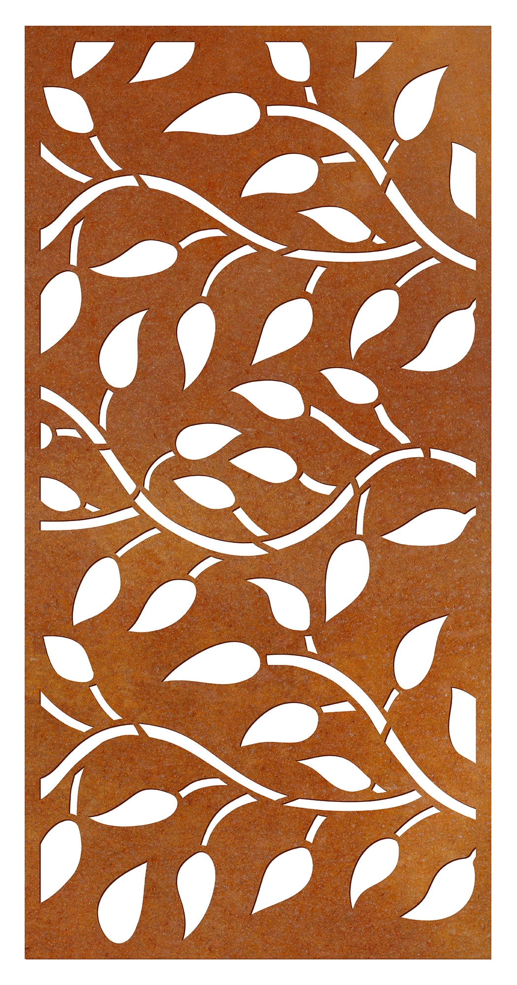 OUTDECO Leaf Oxy-Shield Weathered 6-ft H x 3-ft W Oxy-Shield Weathered Steel No Dig Fence Panel