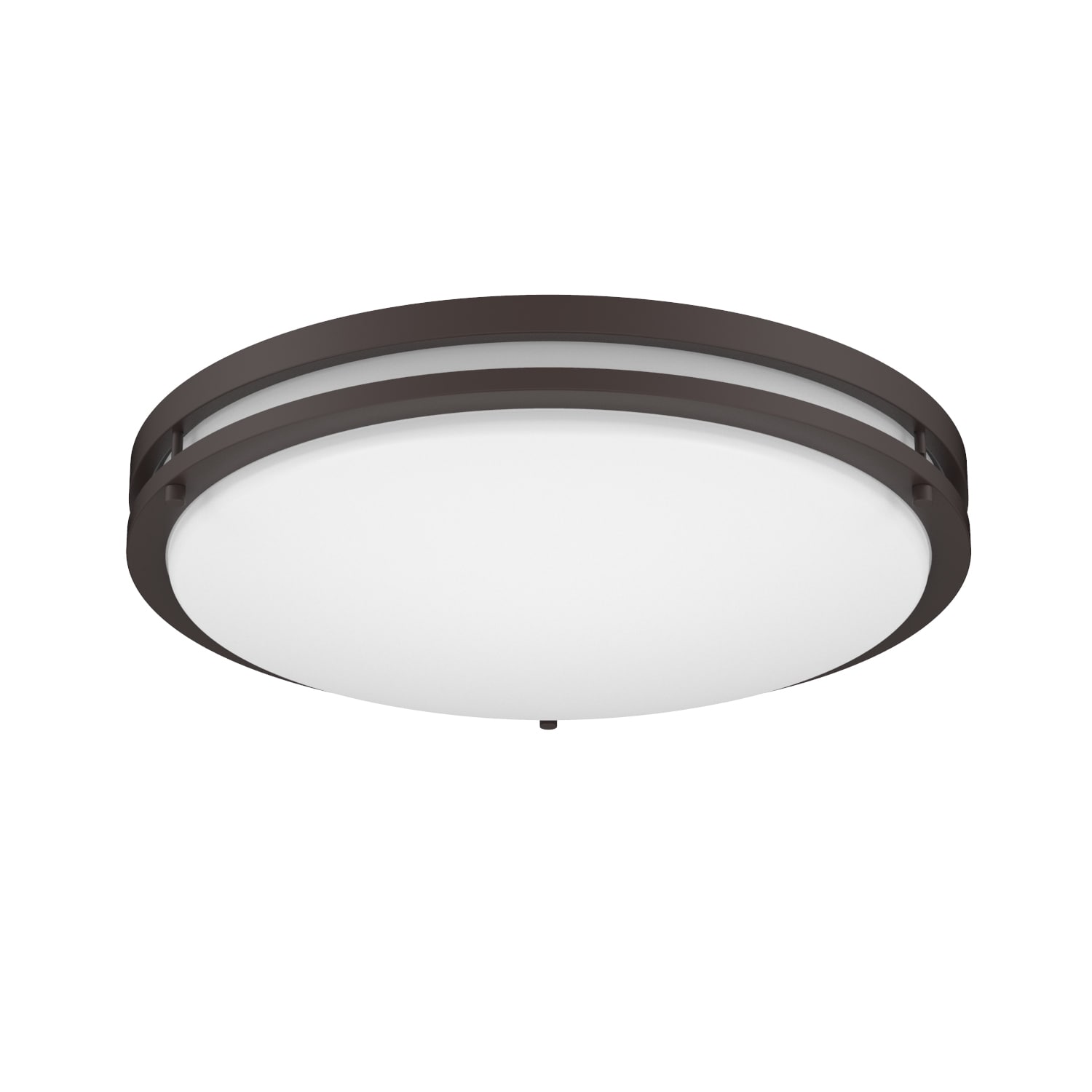 Project Source MXL1139-L42K9027N 1 -Light 17-in Satin Nickel Integrated LED Flush Mount Light