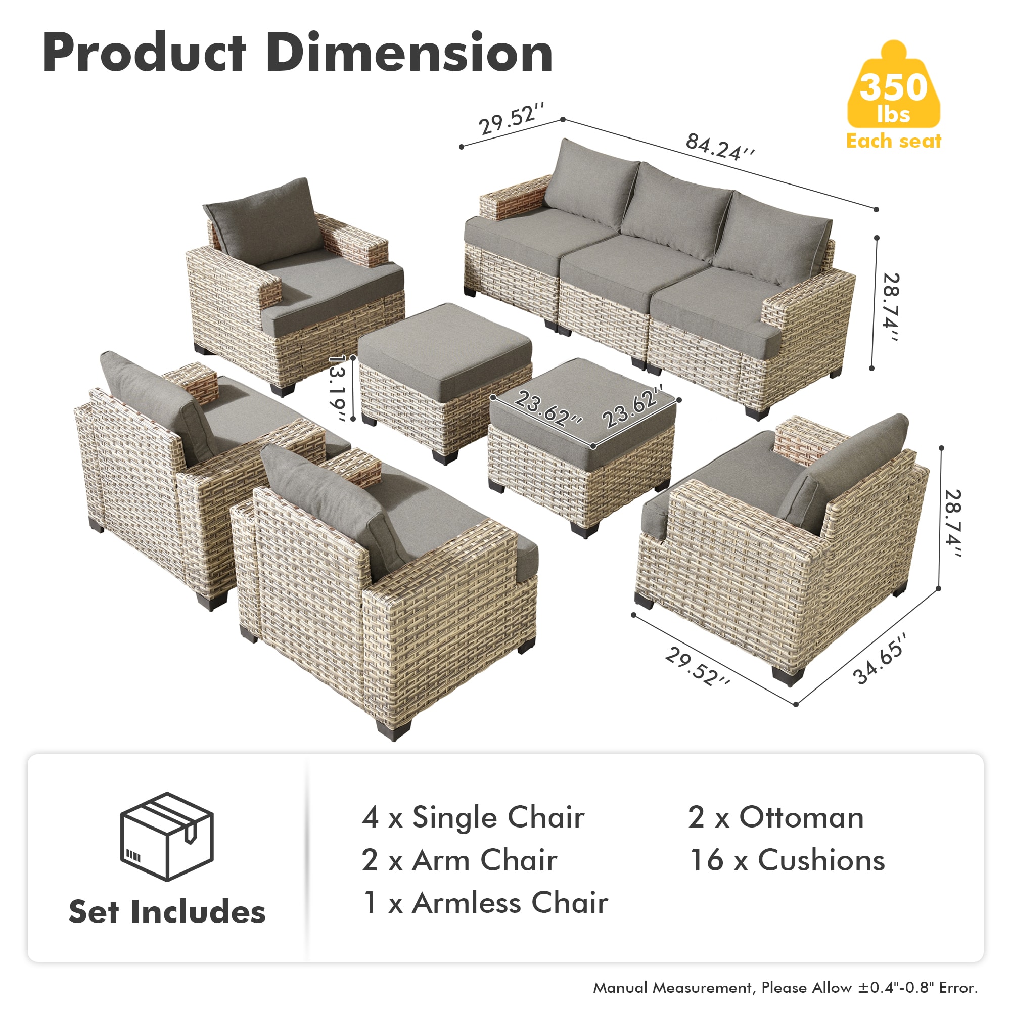 Ovios TS209 Patio-Conversation-Sets - View #7