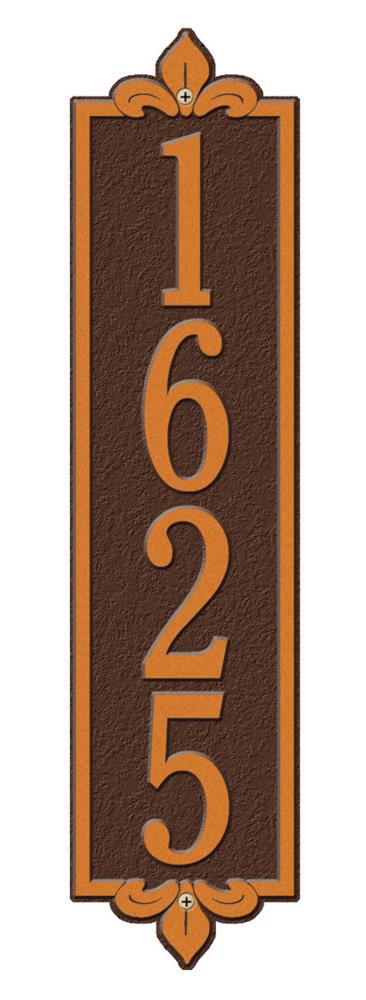 Whitehall 2996AC 25-in H x 6-in W Antique copper Aluminum Address plaque
