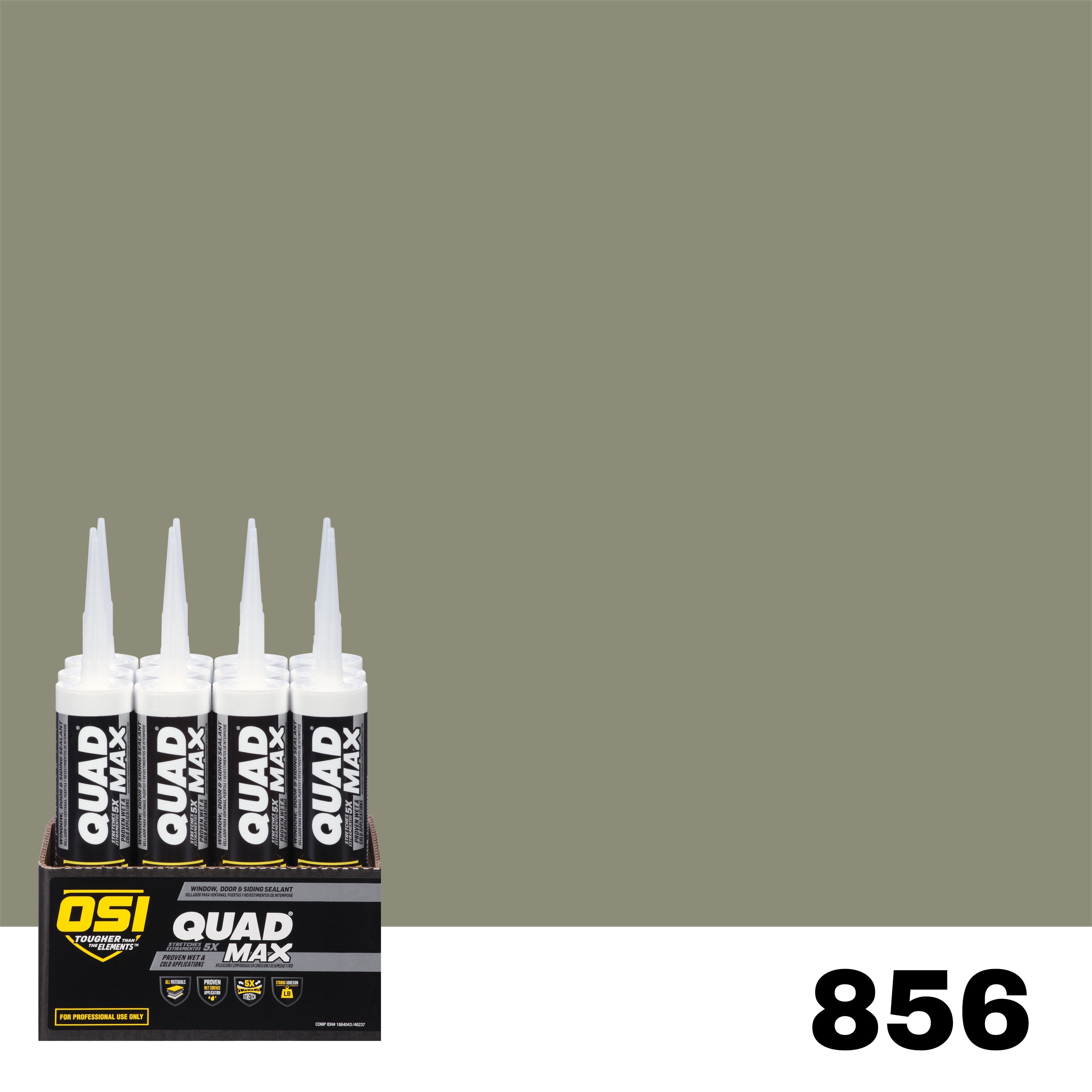 OSI 2249428 Quad Max 12 -Pack 10-oz Window door Blue 856 Paintable Advanced Sealant Caulk