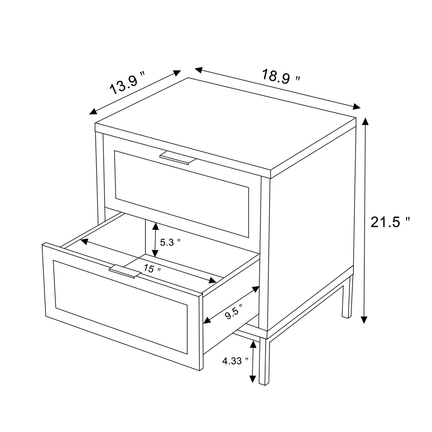 Delarpo H0057 nightstands - View #3