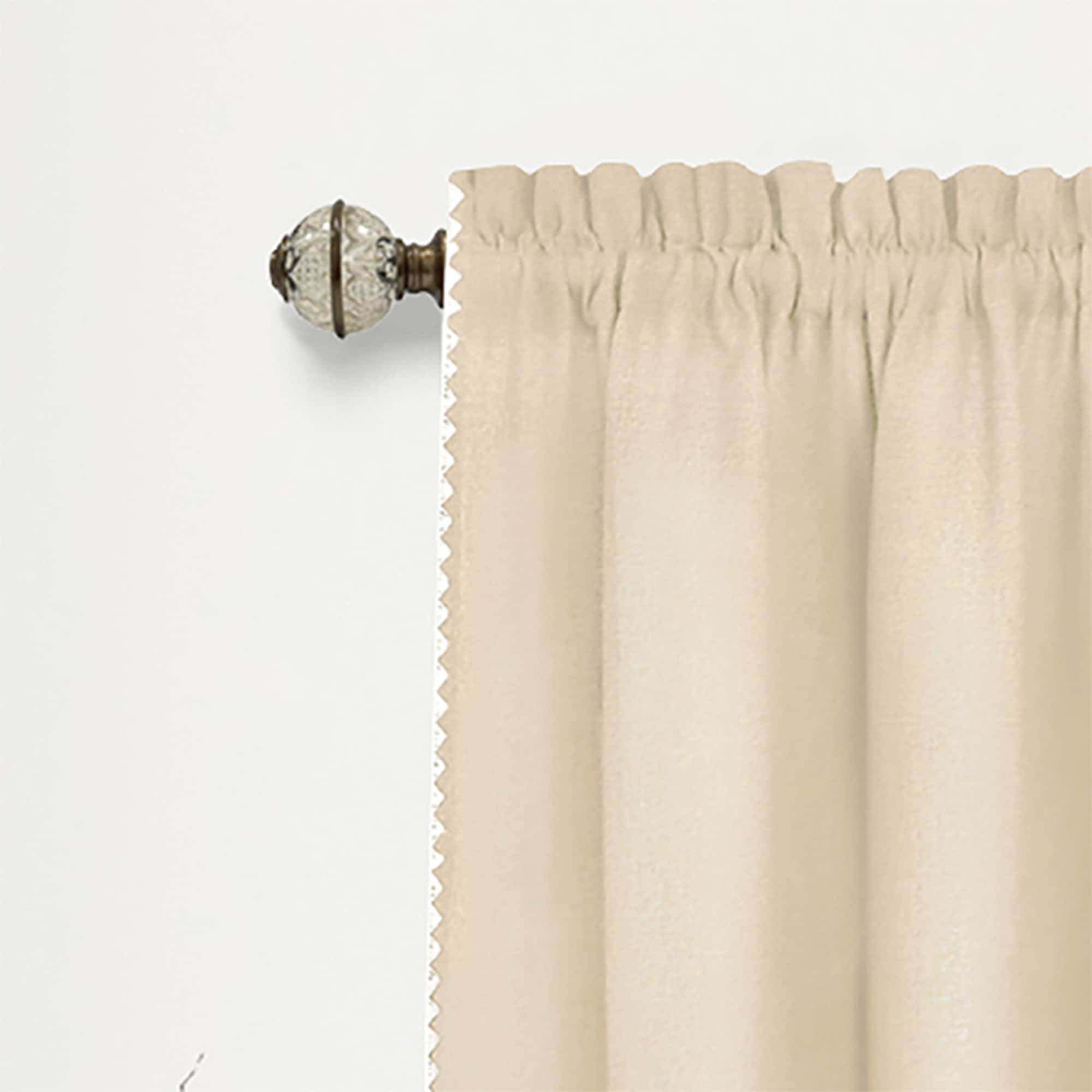 Antique Gold 28"-48" Metal Curtain Rod with Glass Finials