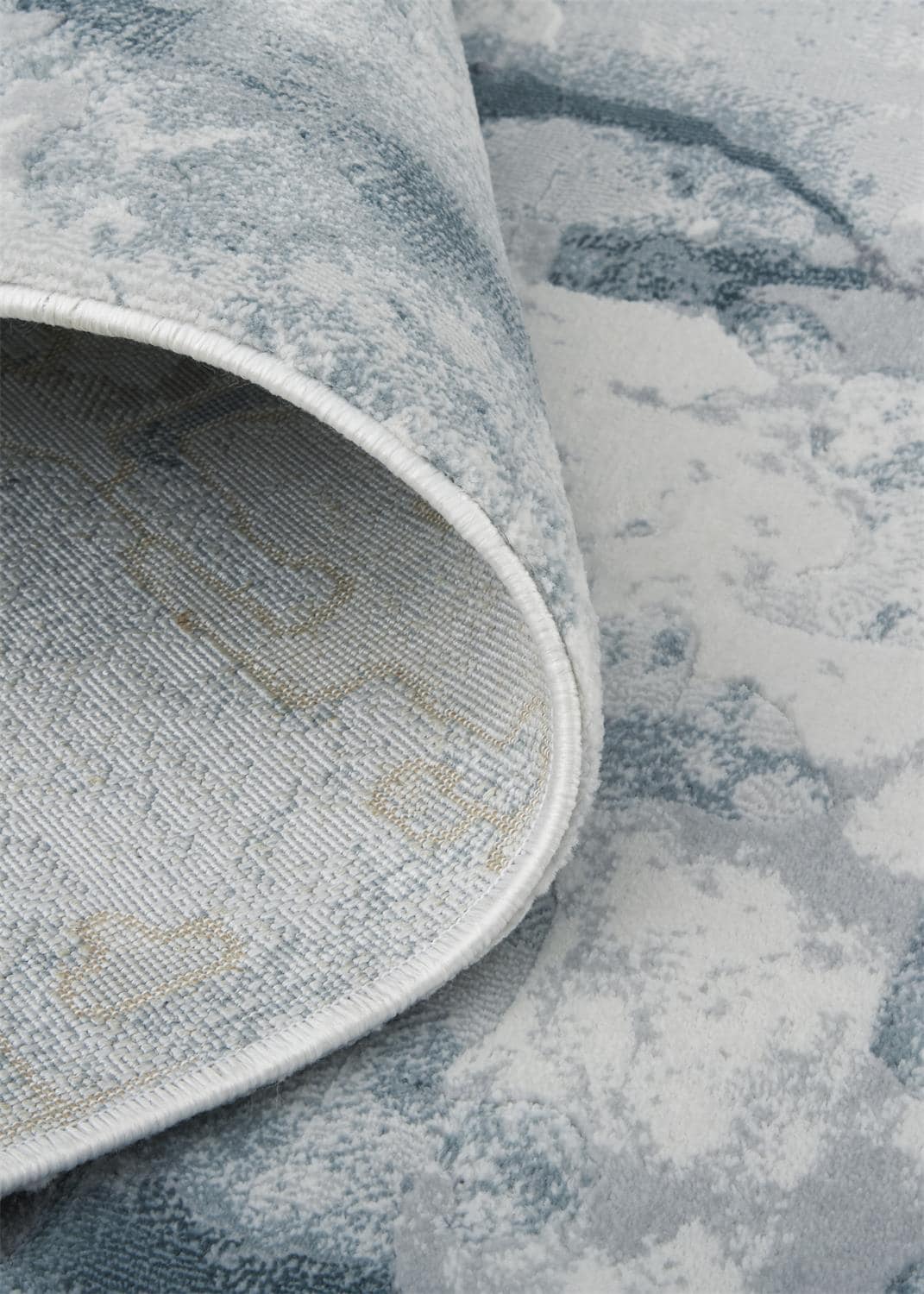 Gray Abstract Stain-Resistant Rectangular Area Rug