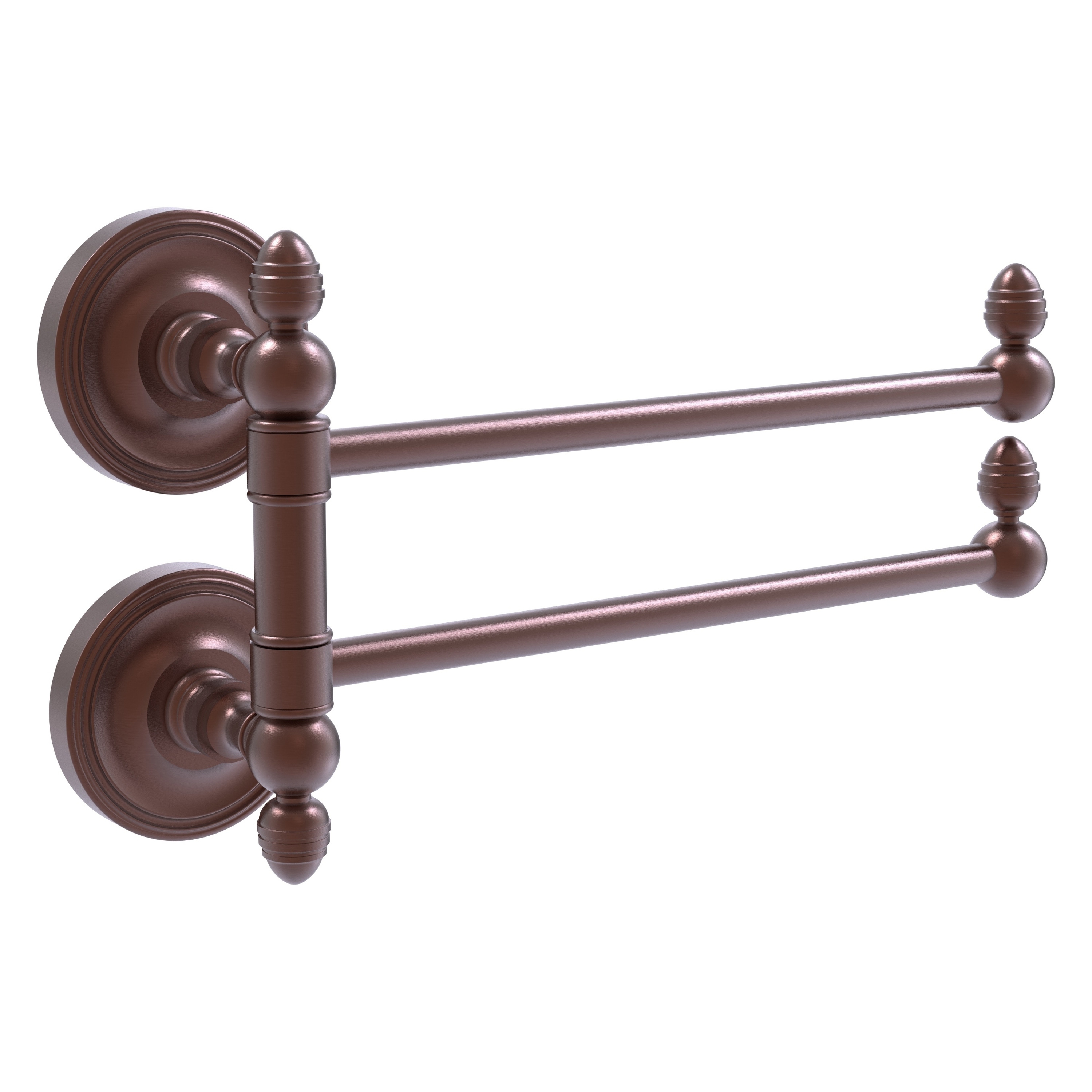 Allied Brass PR-GTB-2-CA Prestige Regal 12-in double Antique Copper Wall mount Double Towel Bar