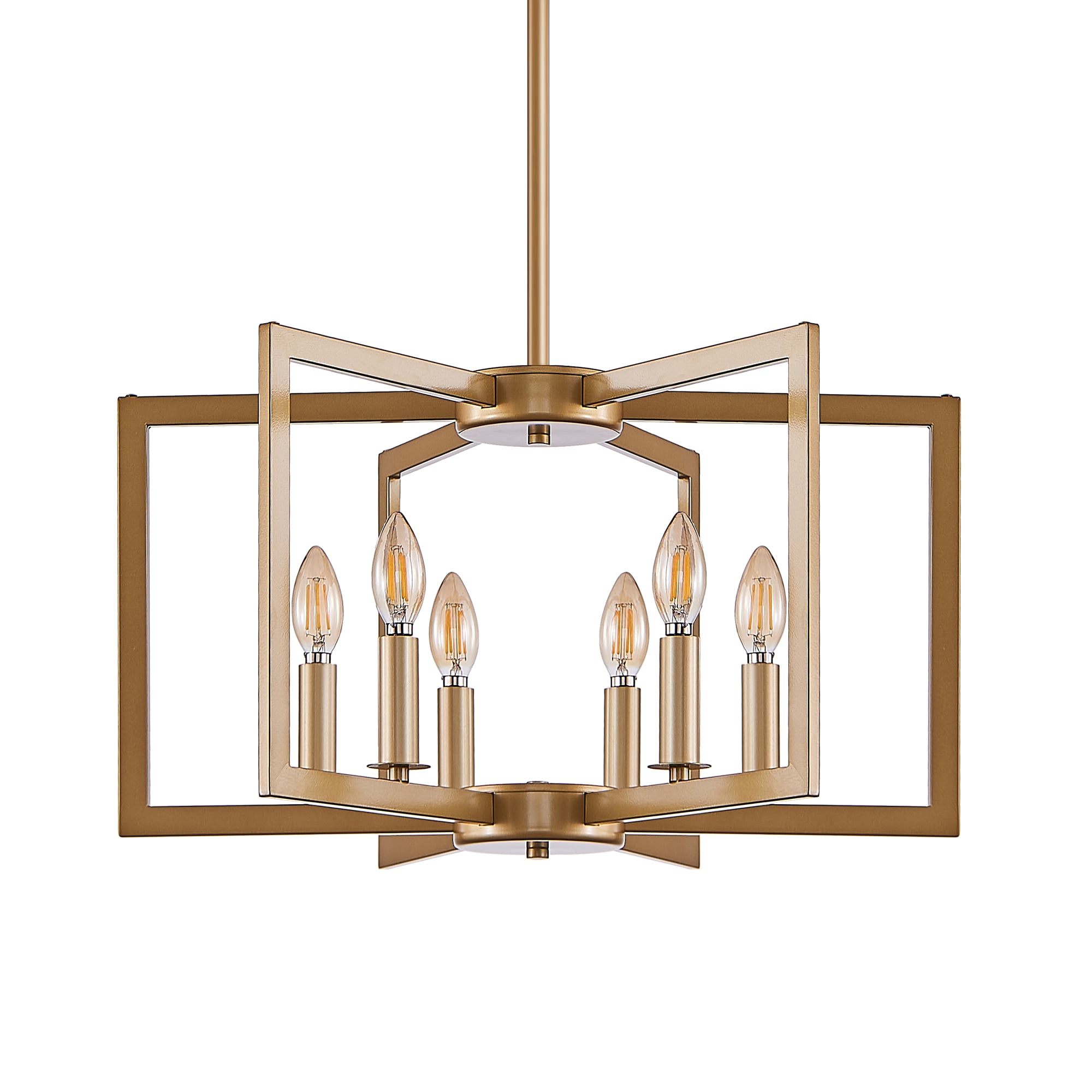 Ayelon 6 -Light Gold Iron Chandelier