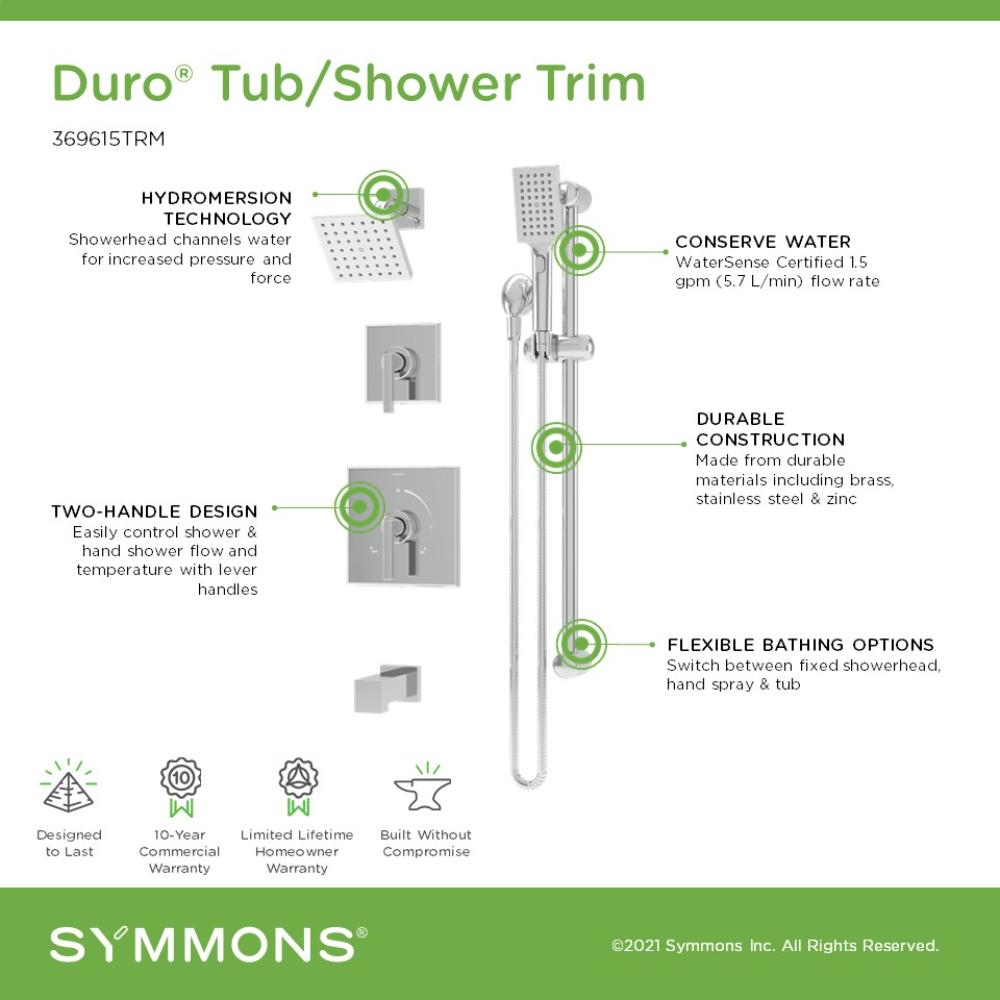 Symmons 369615TRM Tub-Shower-Faucets - View #3