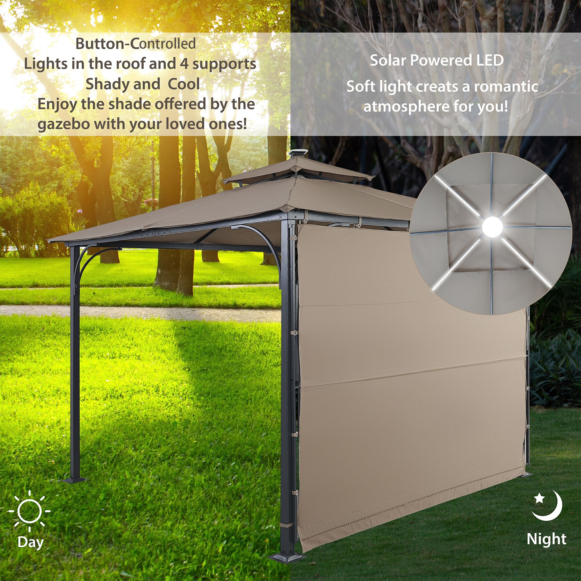 Forclover ALLS-23GR Wood-Resin-Gazebos - View #6