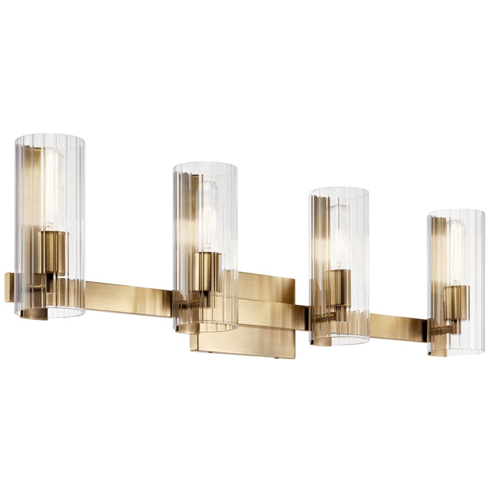 Kichler 55169CPZ Jemsa 32-in 4 -Light Brass Modern/contemporary Vanity light