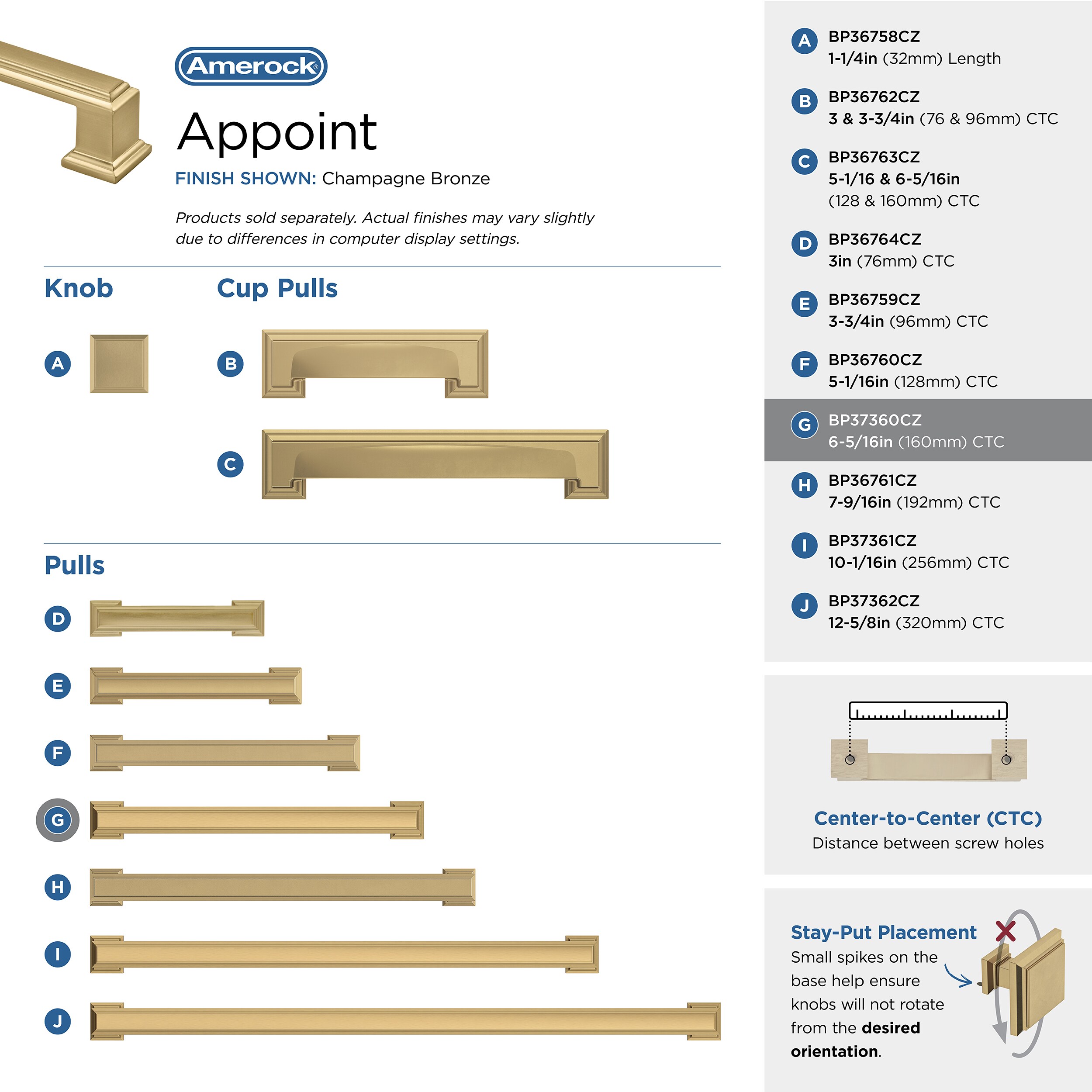 Champagne Bronze 6-5/16" Modern Bar Cabinet Pull