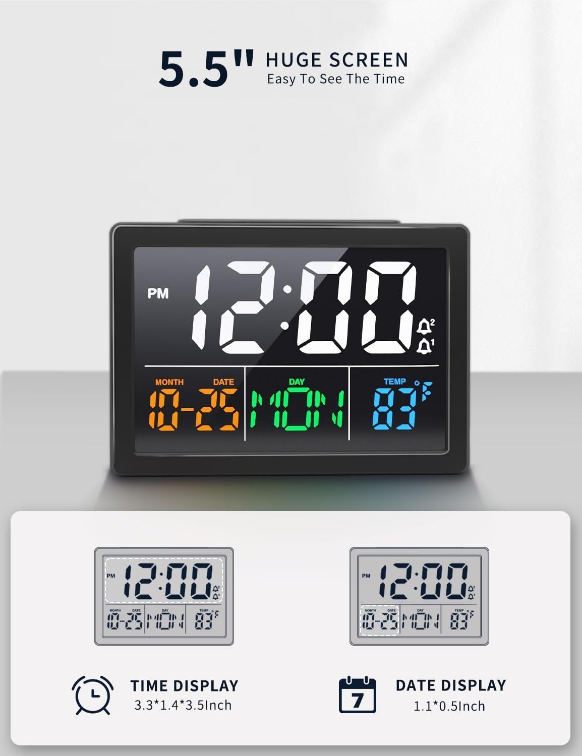 JALL V1021-BLACK Indoor-Outdoor-Clocks - View #2