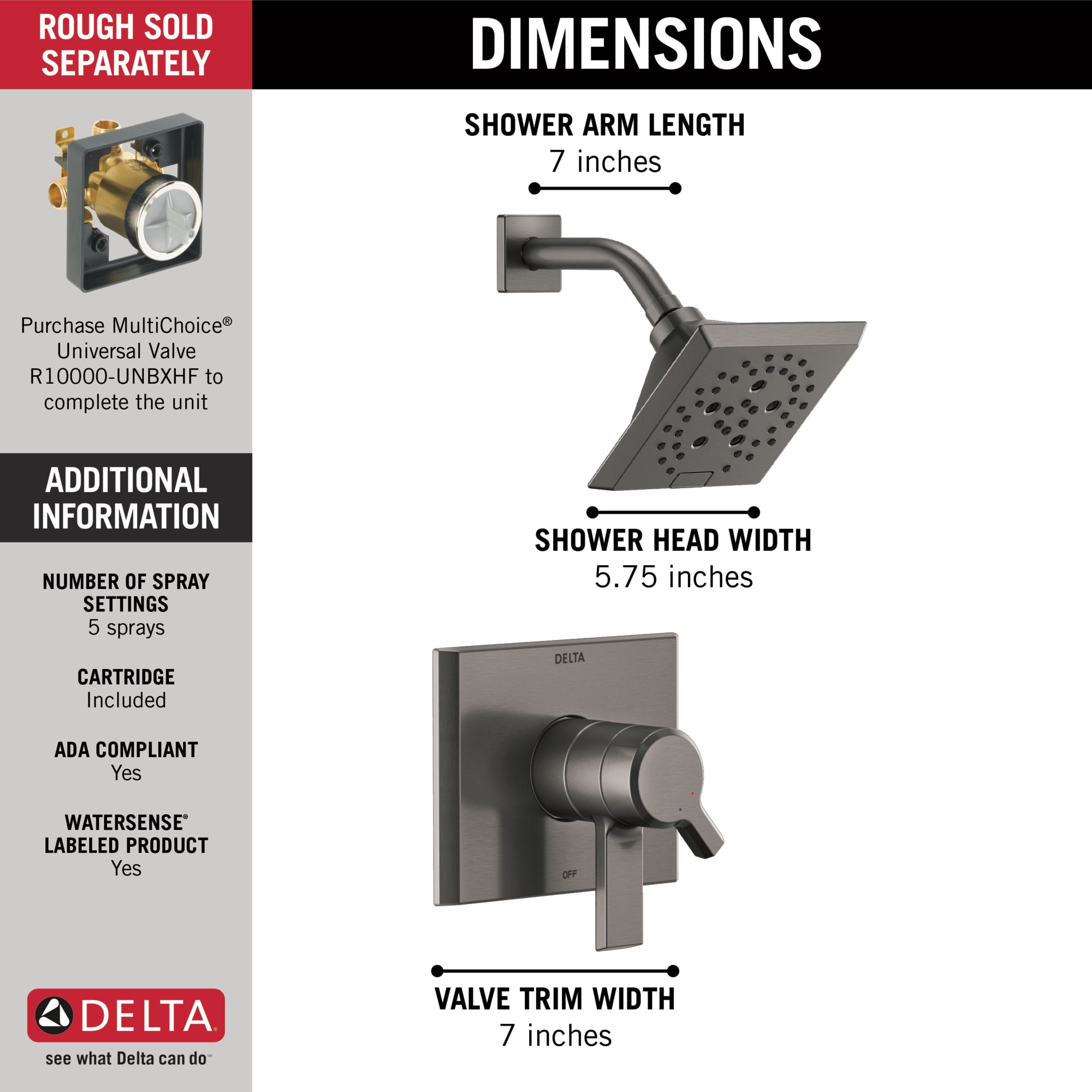 Delta T17299-KS-PR Tub-Shower-Faucets - View #4